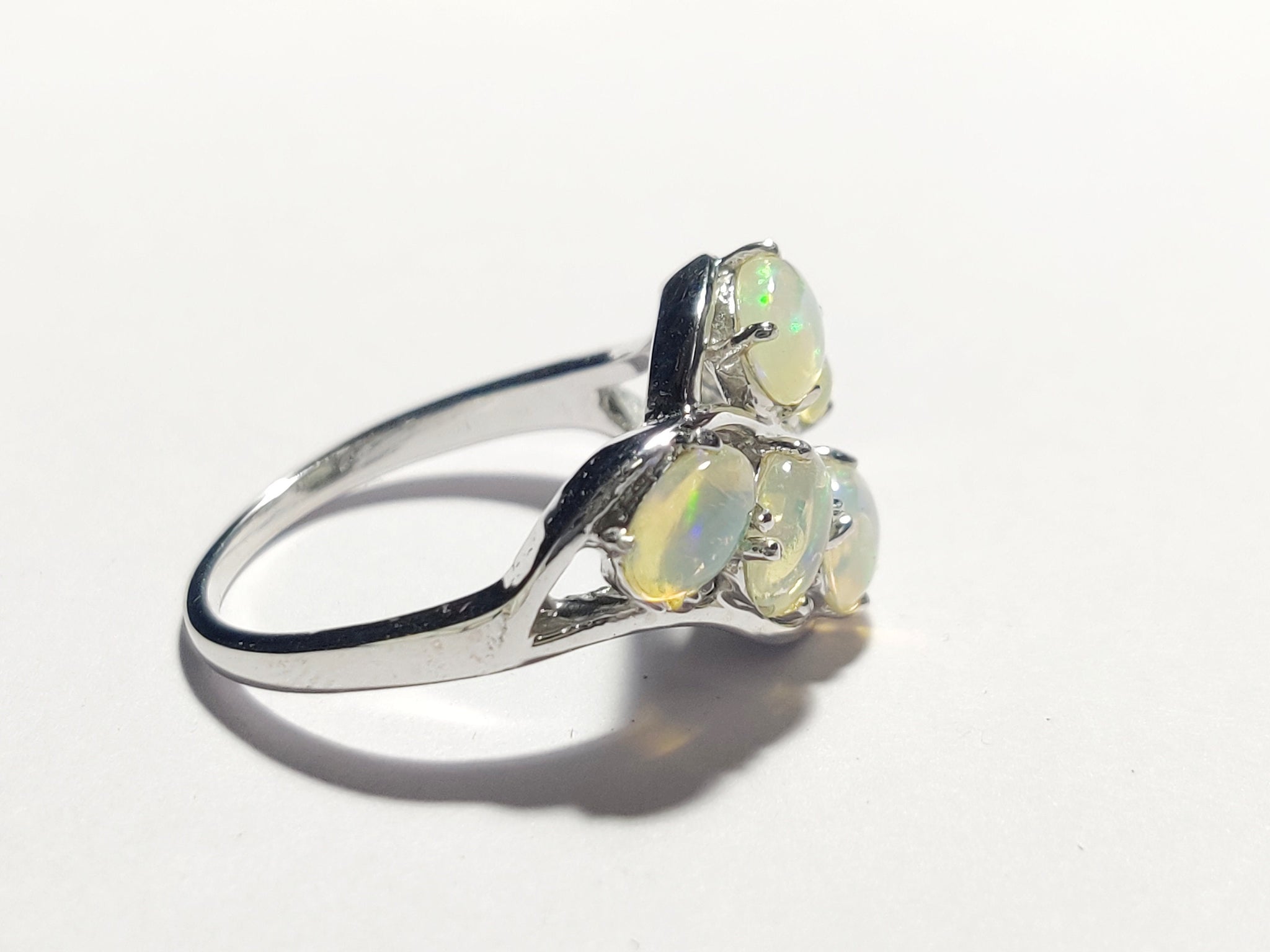 Sterling Silver Ethiopian Opal Ring Unique Opal Ring 4.5 Ct Natural Opal Ring Opal Jewelry Silver Opal Ring for Women