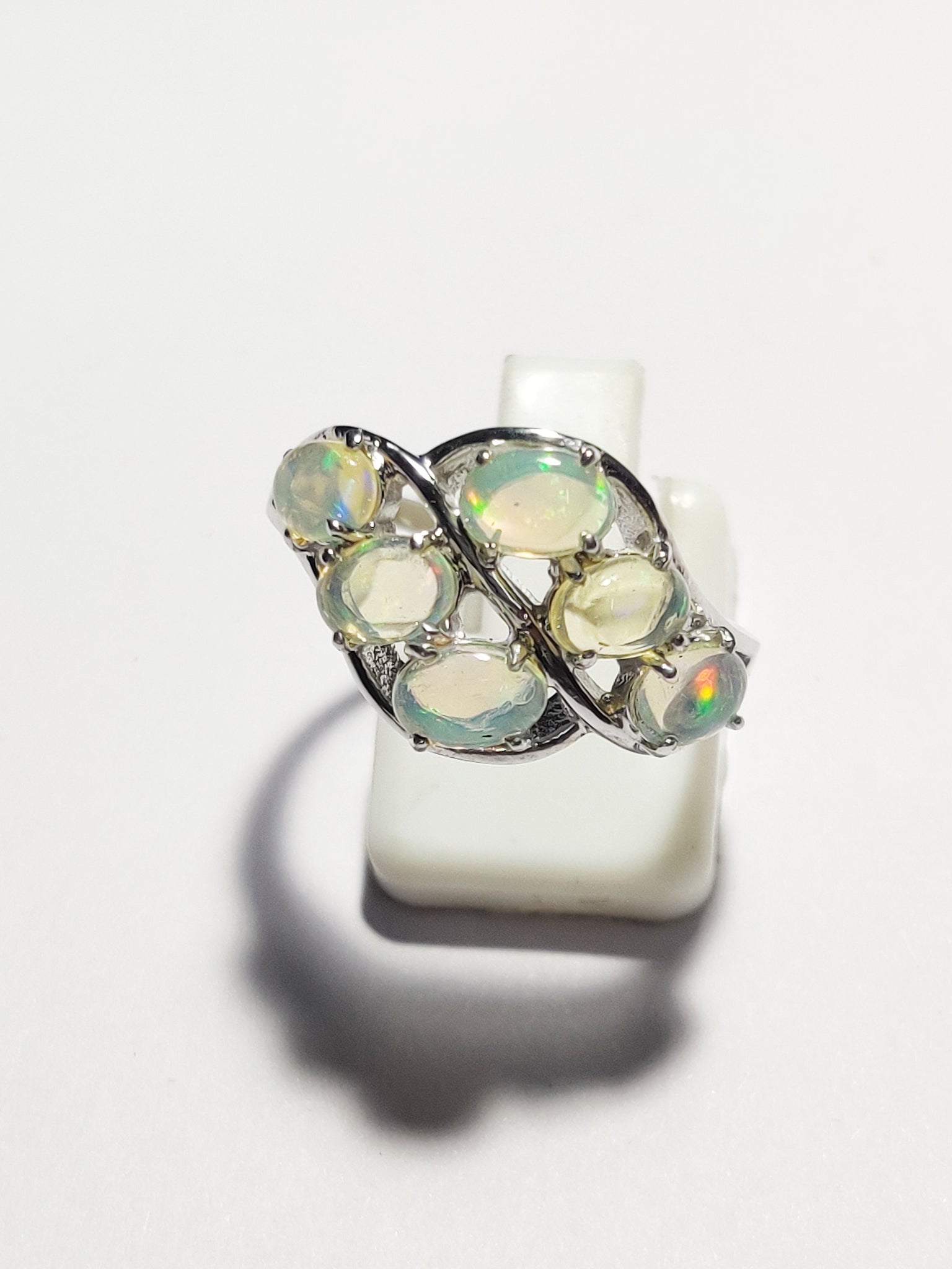 Sterling Silver Ethiopian Opal Ring Unique Opal Ring 4.5 Ct Natural Opal Ring Opal Jewelry Silver Opal Ring for Women
