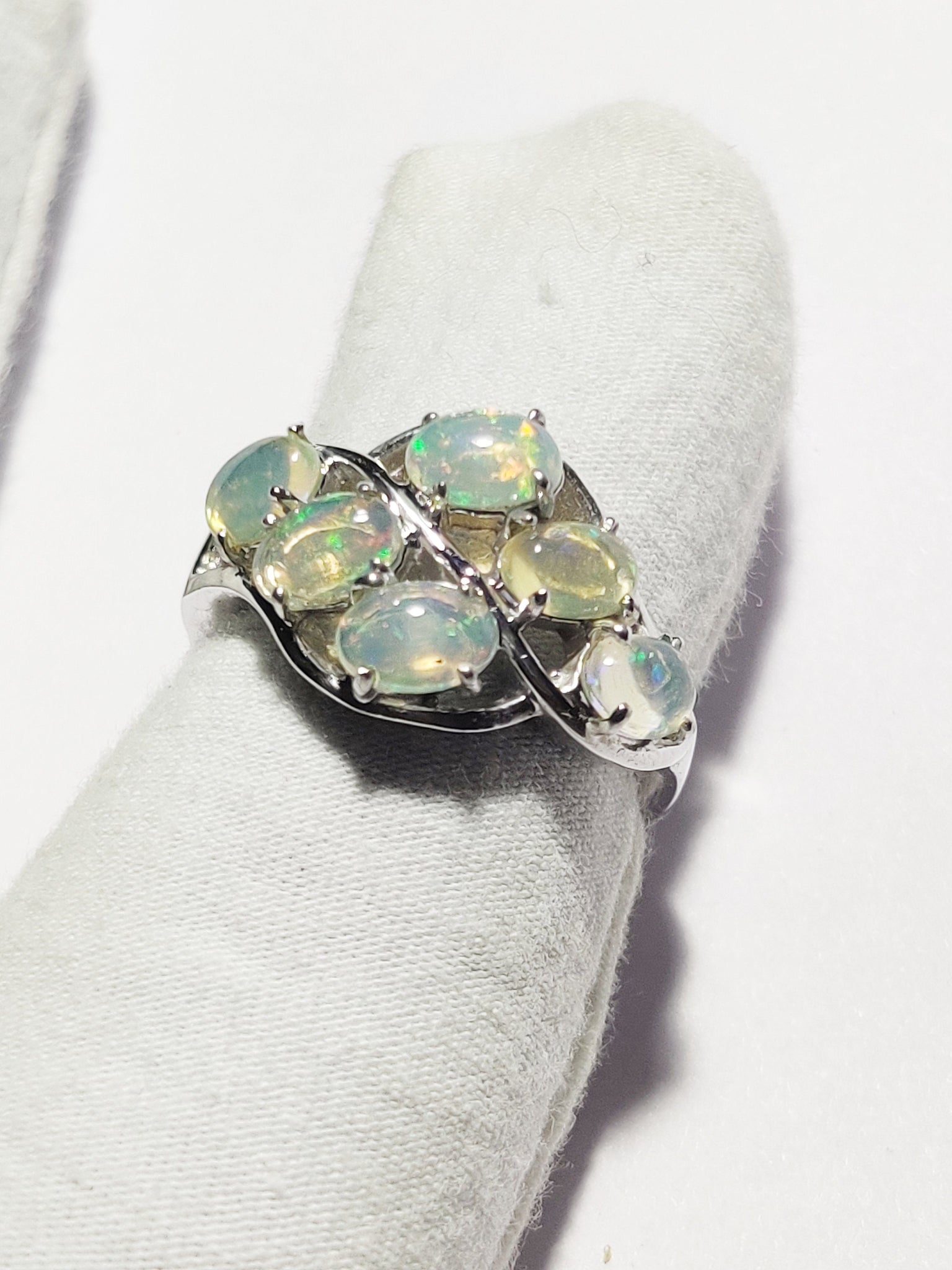 Sterling Silver Ethiopian Opal Ring Unique Opal Ring 4.5 Ct Natural Opal Ring Opal Jewelry Silver Opal Ring for Women