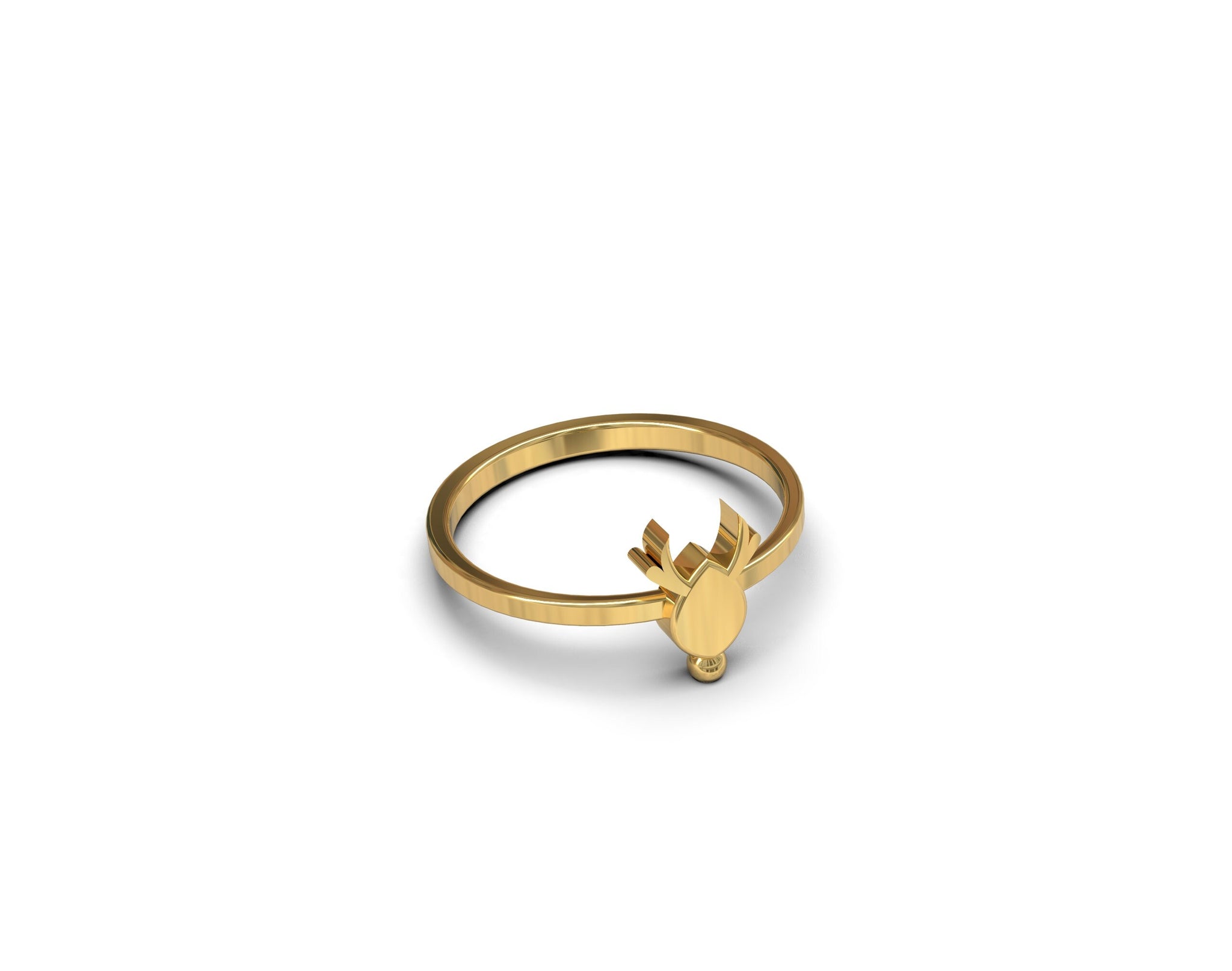 Christmas Gold Antler Ring Gold Deer Ring Animal Ring Reindeer Ring Gold Ring Christmas Gift