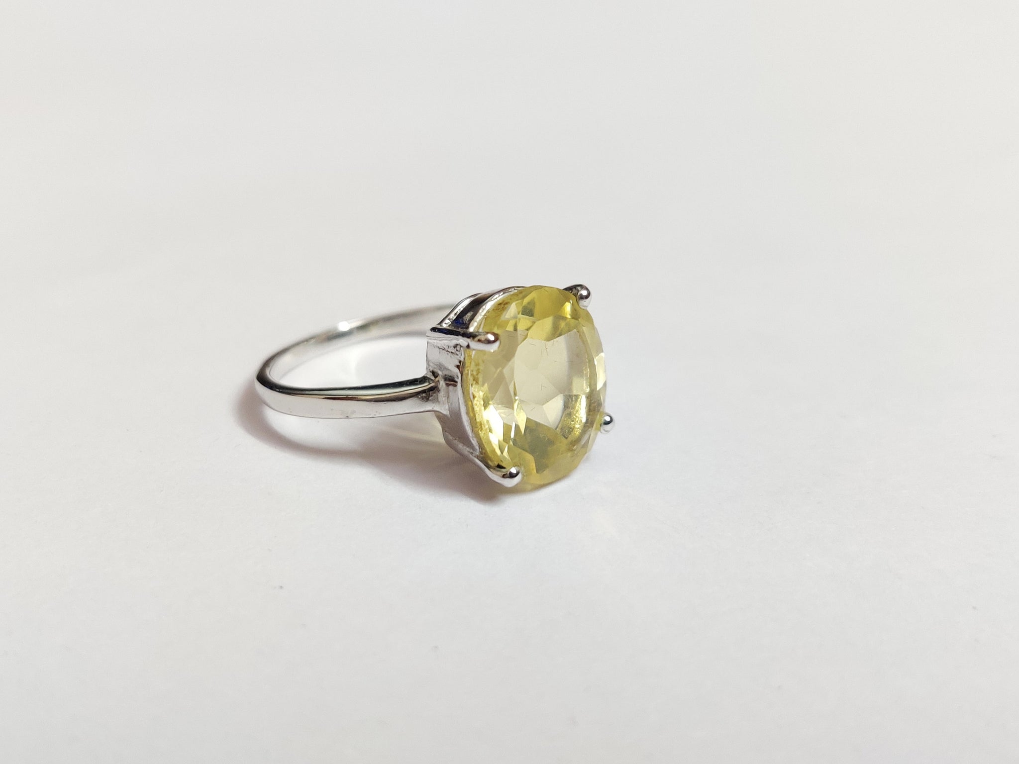 Silver Citrine Ring 10x12 mm Oval Citrine Ring Large Citrine Ring Yellow Gemstone Ring November Ring Citrine Jewelry