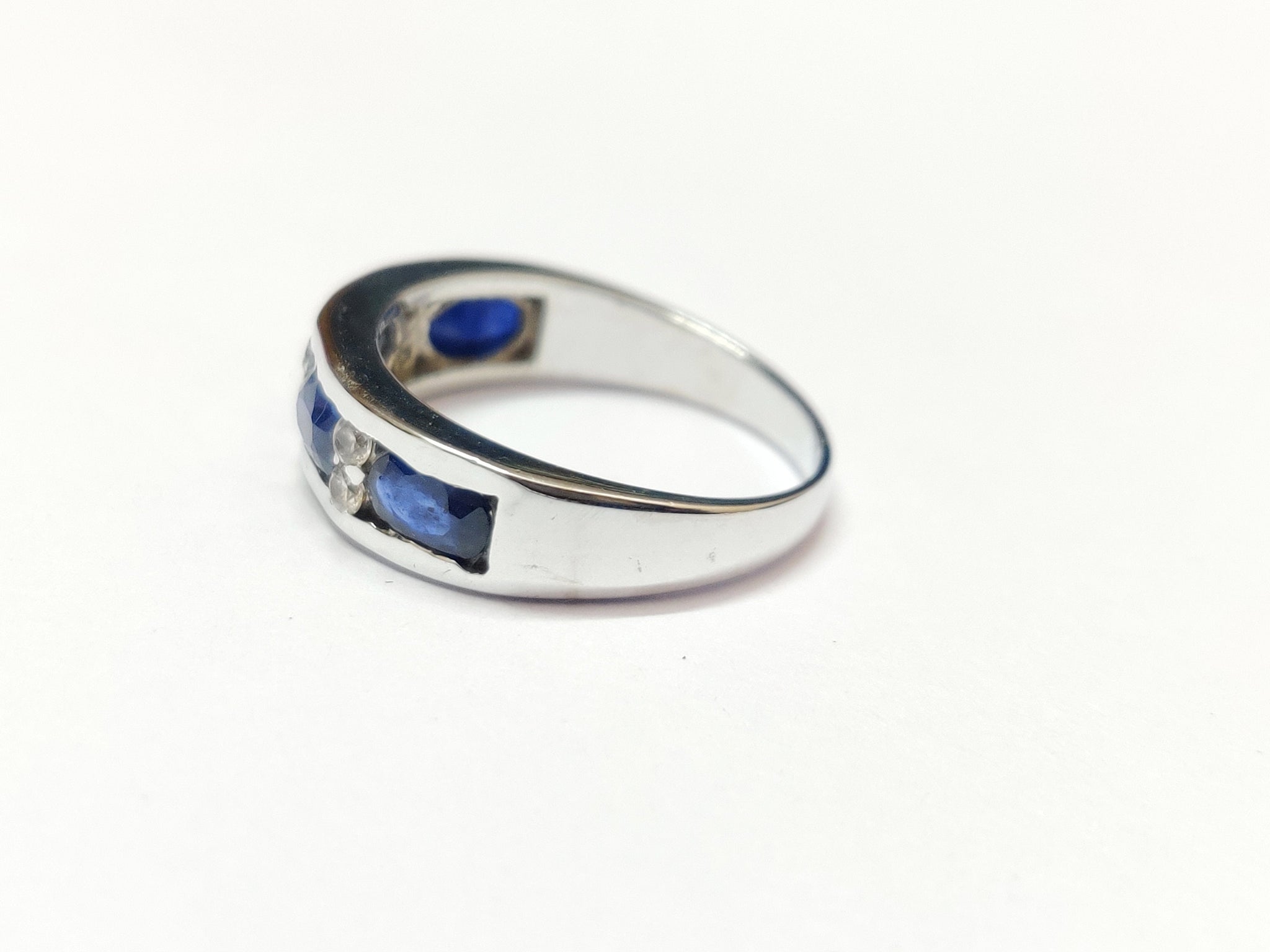 Natural Blue Sapphire Band Silver Blue Sapphire Ring High Quality 2.5 Ct Natural Blue Sapphire Ring September Birthstone Sapphire Jewelry