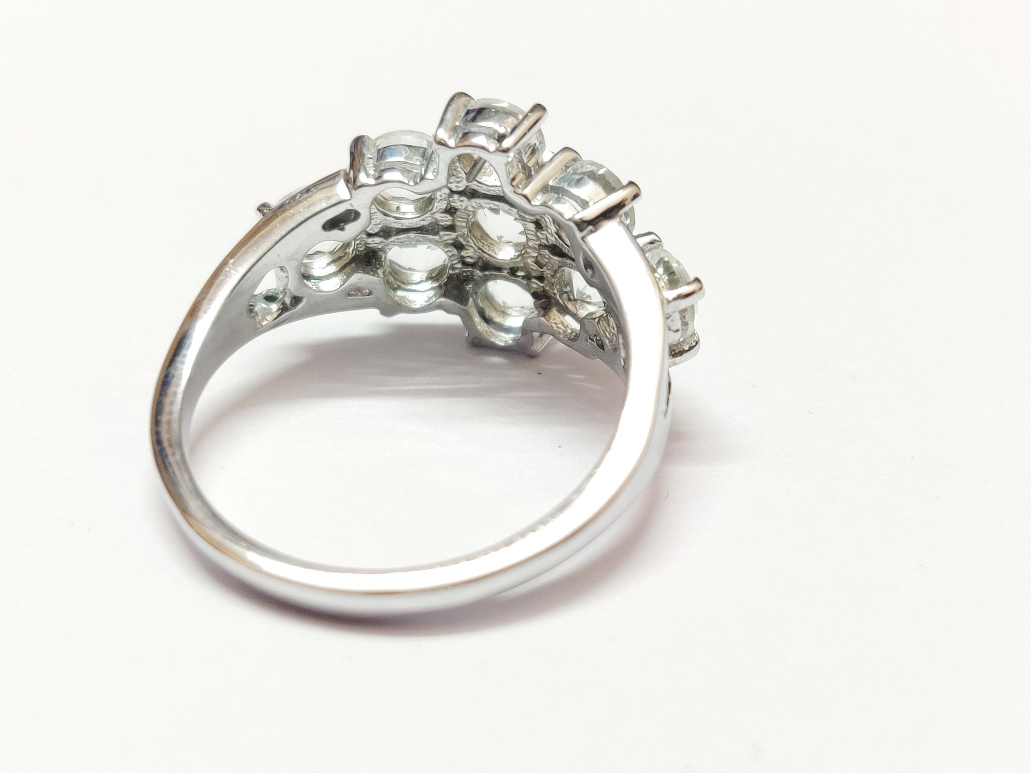 Silver White Topaz Ring High Quality 2.7 Ct White Topaz Ring Antique Style Topaz Ring Birthstone Ring 925 Sterling Silver Topaz Jewelry