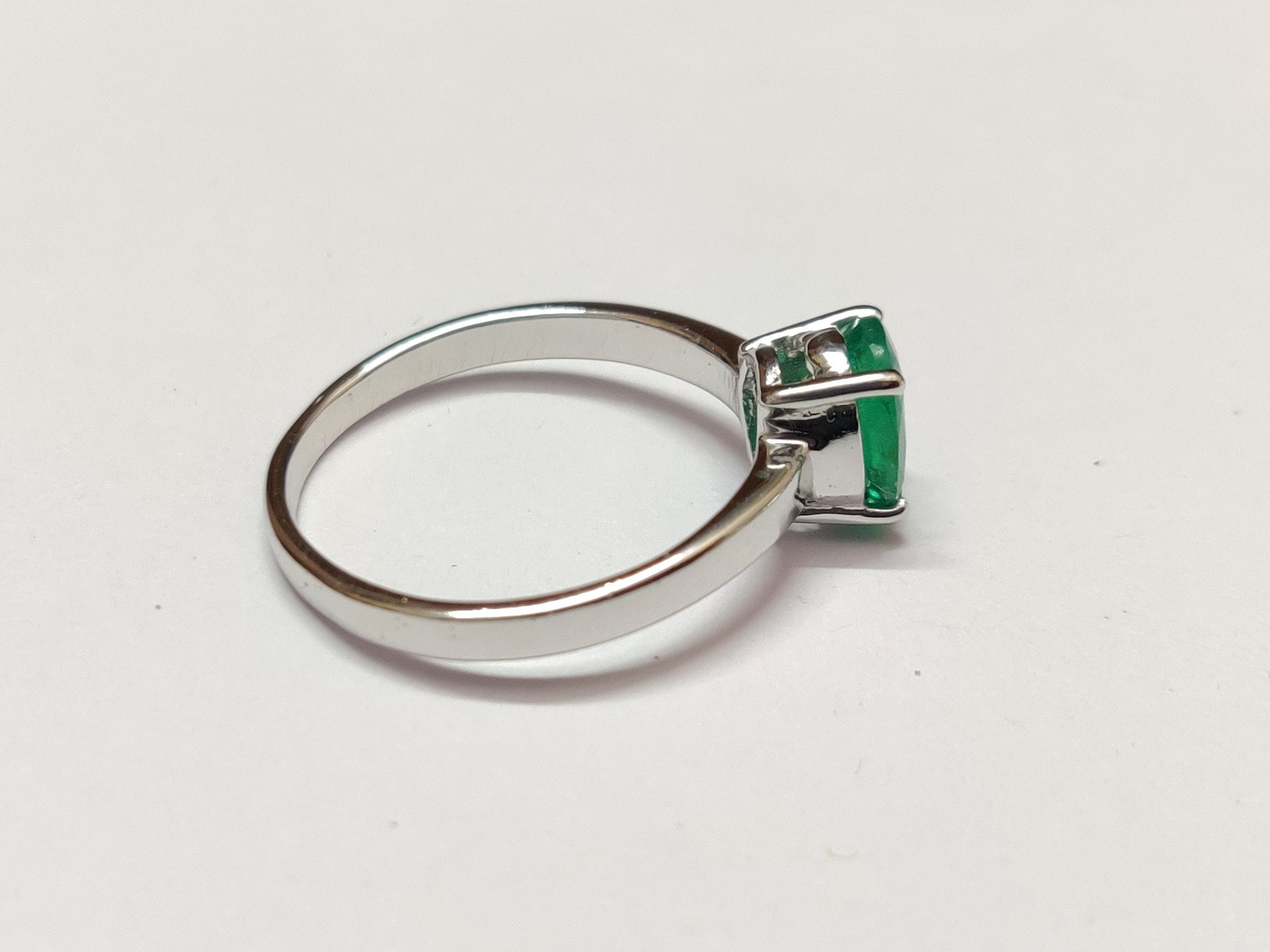 Emerald Ring Natural Emerald Ring Silver Emerald Band Emerald Ring Men 1.1 Ct High Qulity Emerald 925 Sterling Silver Emerald Ring For Men