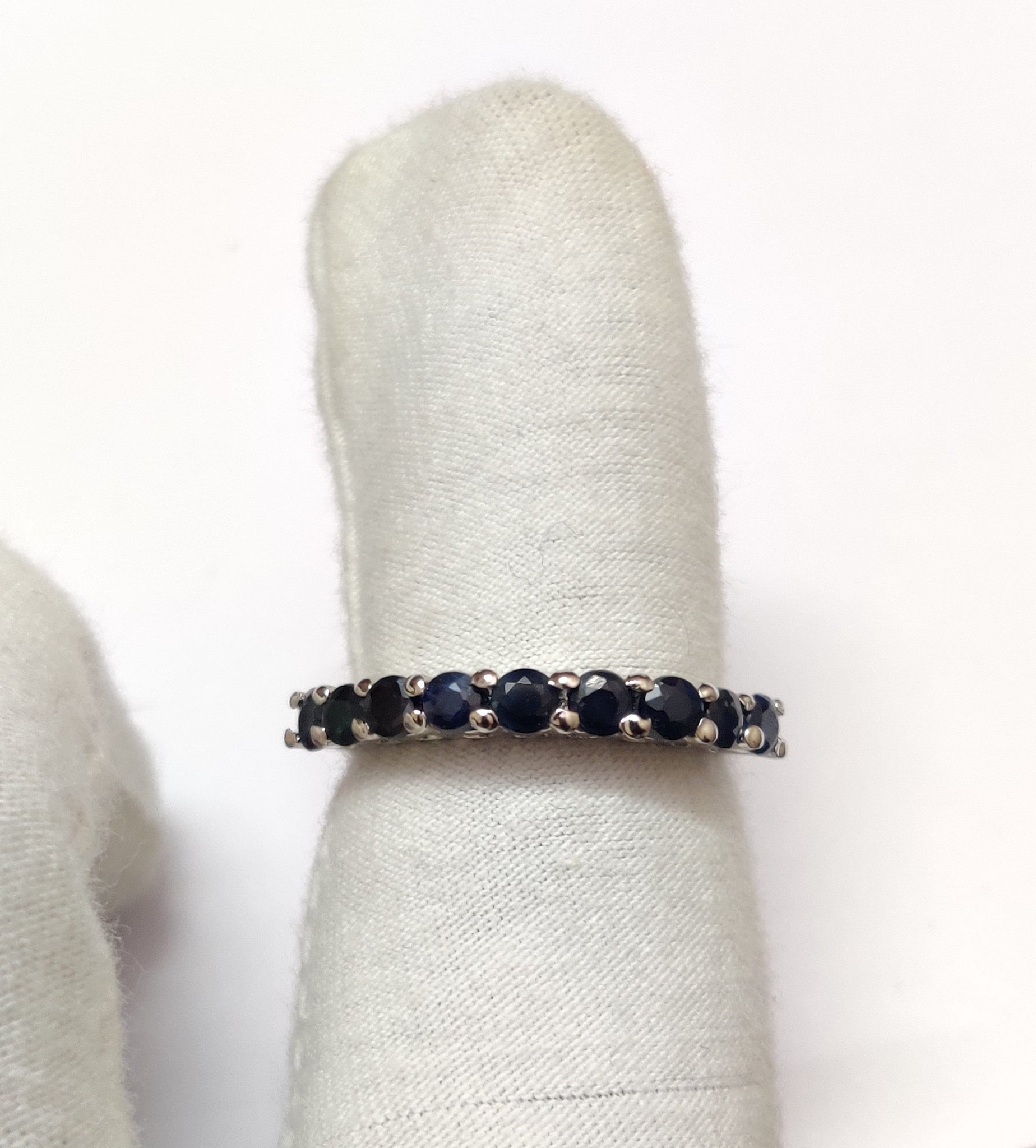 Blue Sapphire Ring 1.25 Ct Natural Blue Sapphire Dainty Ring Thin Sapphire Ring Silver Blue Sapphire Ring Mens Sapphire Ring September Ring