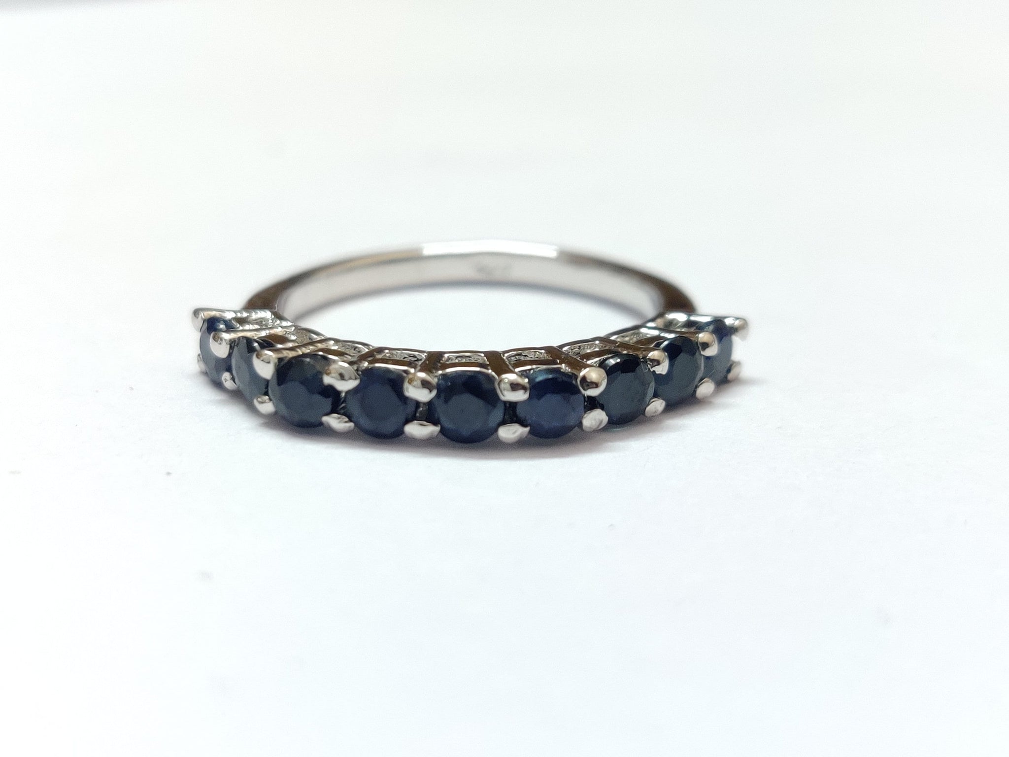 Blue Sapphire Ring 1.25 Ct Natural Blue Sapphire Dainty Ring Thin Sapphire Ring Silver Blue Sapphire Ring Mens Sapphire Ring September Ring