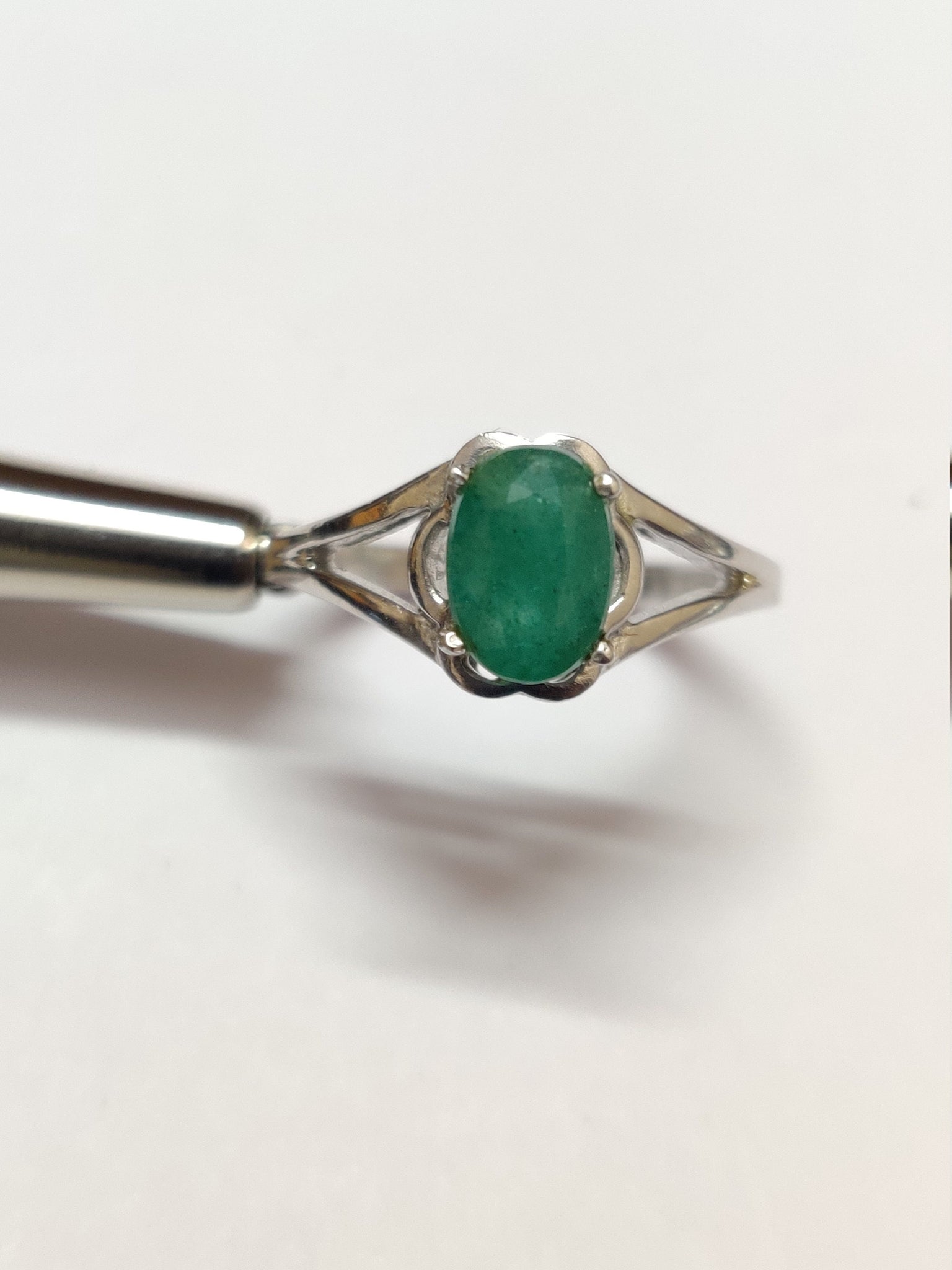 Emerald Ring 1.1 Ct High Quality Emerald Natural Emerald Ring Silver Emerald Band Emerald Ring Men 925 Sterling Silver Emerald Ring For Men