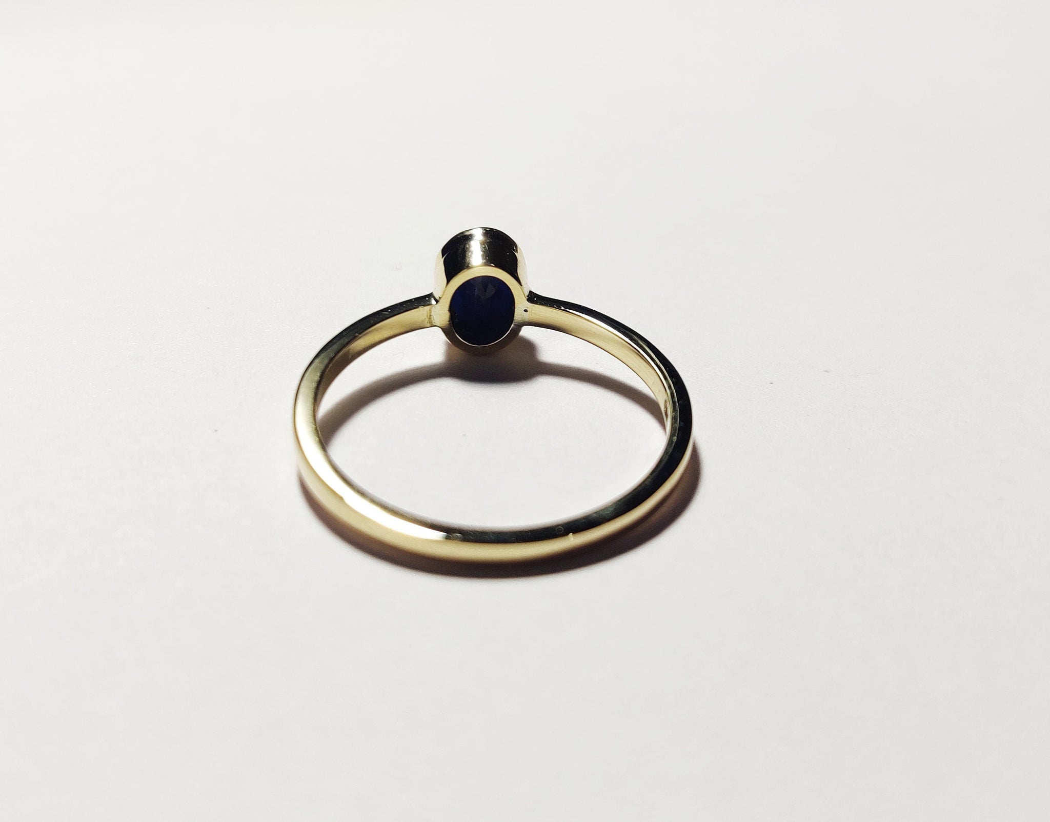 14K Yellow Gold Sapphire Ring Natural Blue Sapphire Ring Men Sapphire Gold Ring 14K Gold Mens Unique Ring Sapphire in Gold Ring