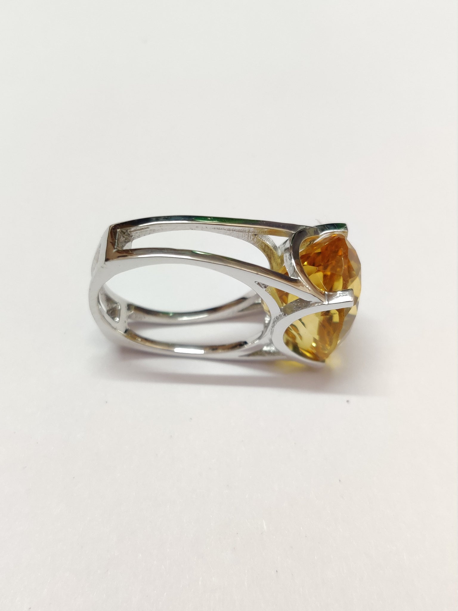 Sterling Silver Citrine Ring 13x18 mm Oval Natural Citrine Ring Gemstone Ring November Birthstone Large Citrine Ring Citrine Jewelry