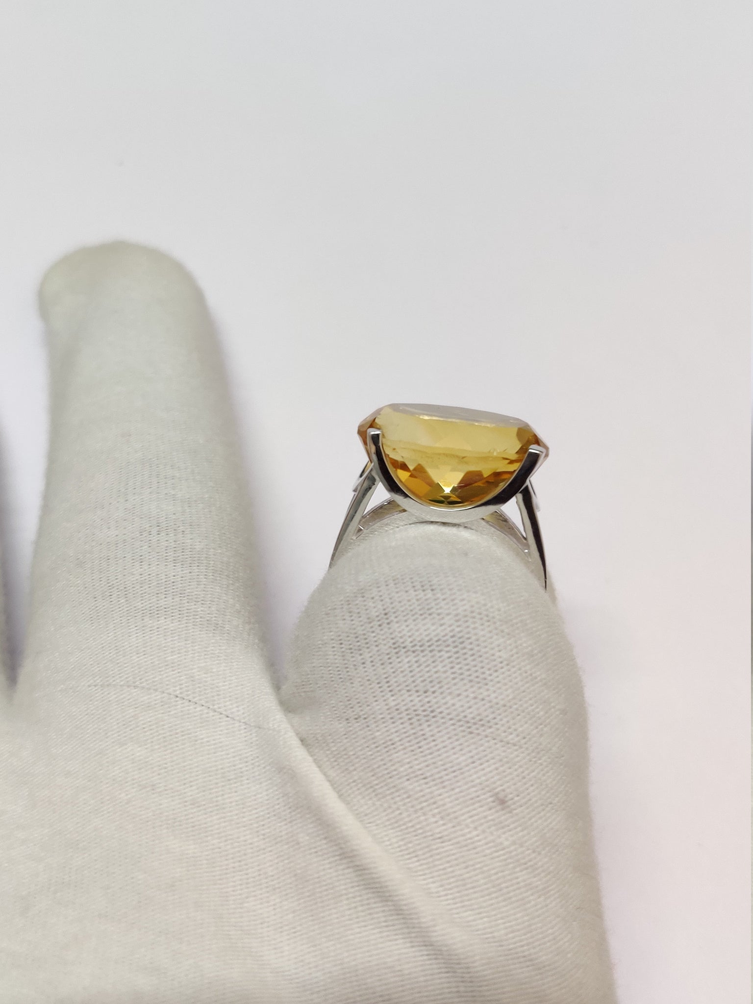Sterling Silver Citrine Ring 13x18 mm Oval Natural Citrine Ring Gemstone Ring November Birthstone Large Citrine Ring Citrine Jewelry