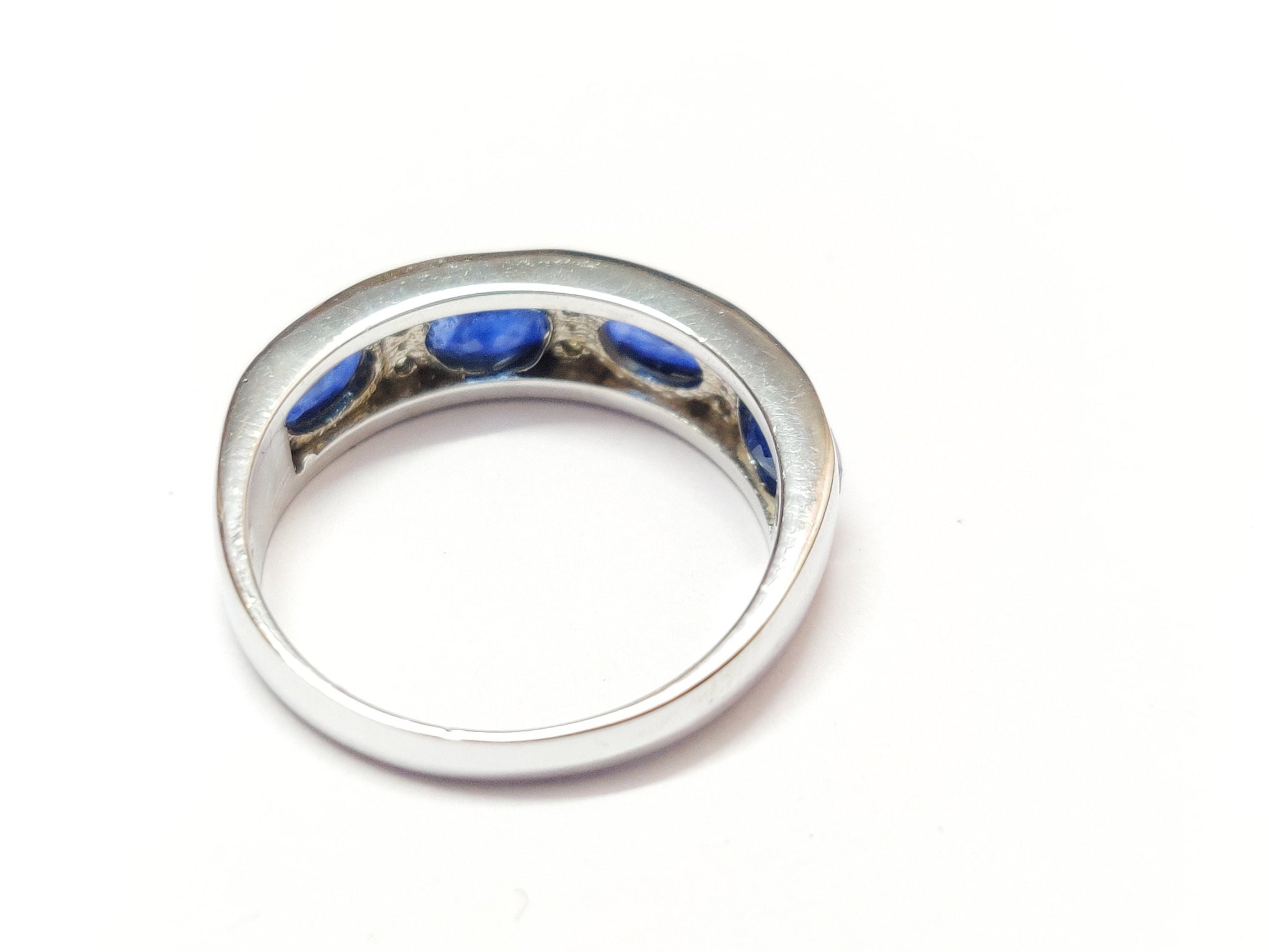 Natural Blue Sapphire Band Silver Blue Sapphire Ring High Quality 2.5 Ct Natural Blue Sapphire Ring September Birthstone Sapphire Jewelry