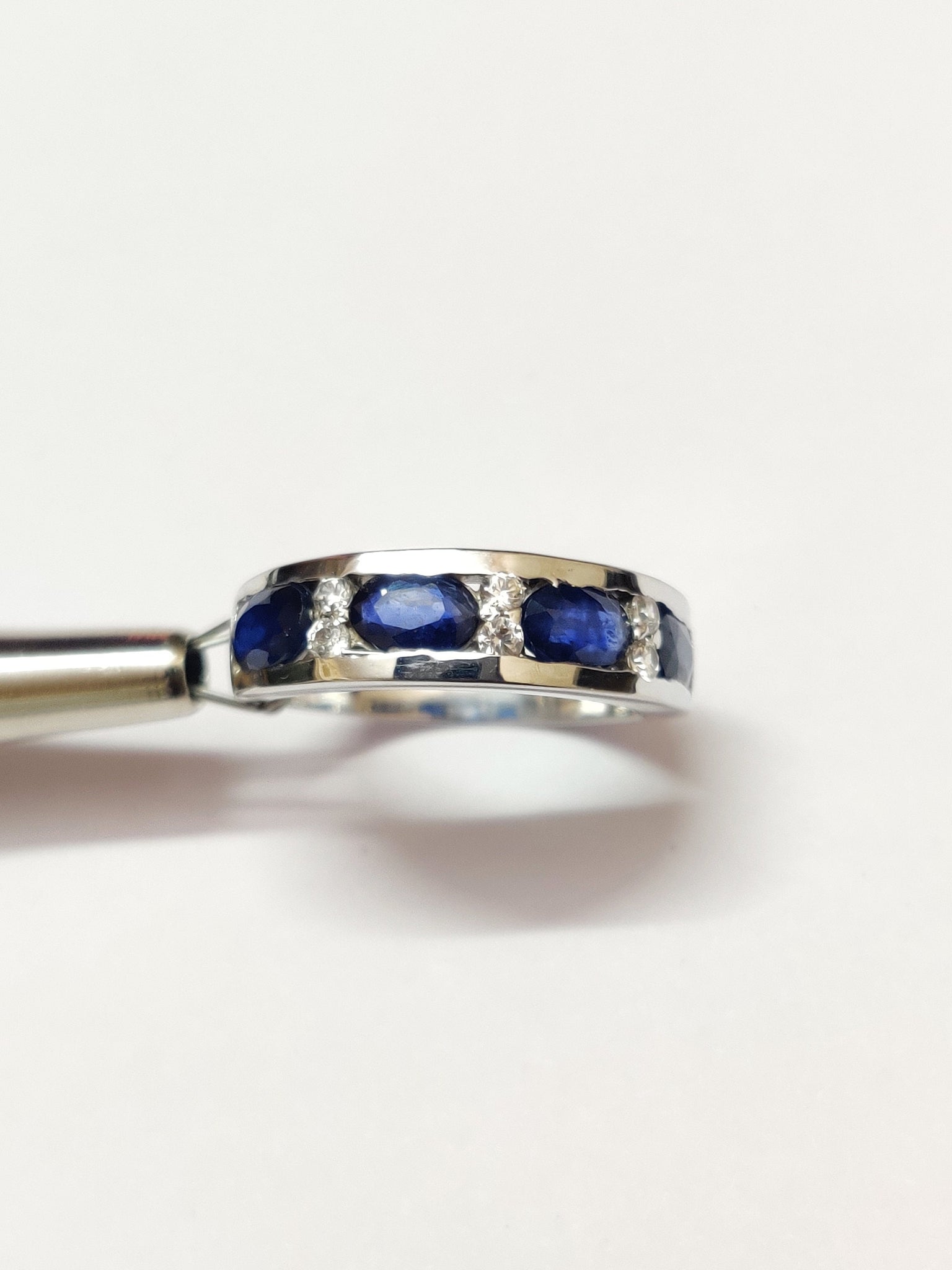 Natural Blue Sapphire Band Silver Blue Sapphire Ring High Quality 2.5 Ct Natural Blue Sapphire Ring September Birthstone Sapphire Jewelry