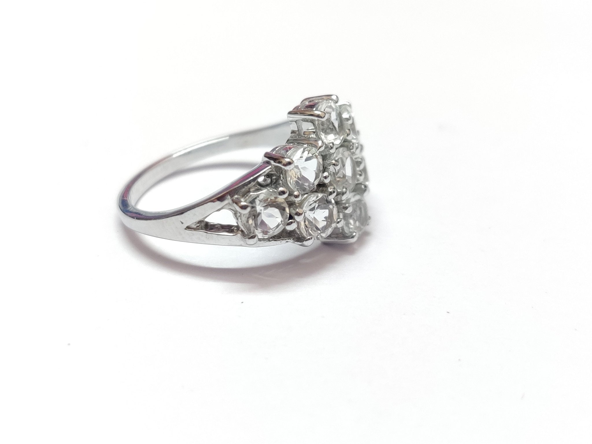 Silver White Topaz Ring High Quality 2.7 Ct White Topaz Ring Antique Style Topaz Ring Birthstone Ring 925 Sterling Silver Topaz Jewelry