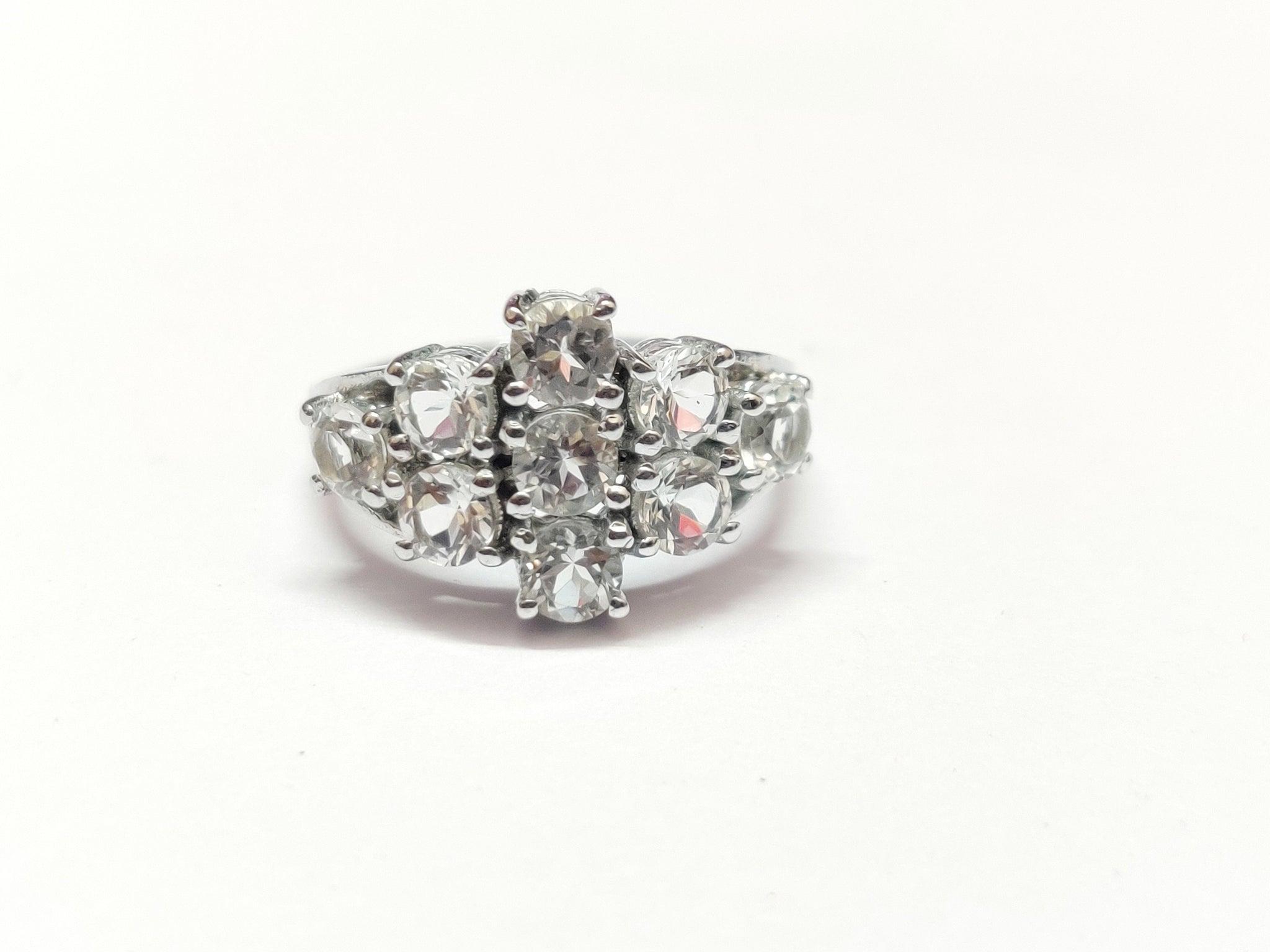 Silver White Topaz Ring High Quality 2.7 Ct White Topaz Ring Antique Style Topaz Ring Birthstone Ring 925 Sterling Silver Topaz Jewelry