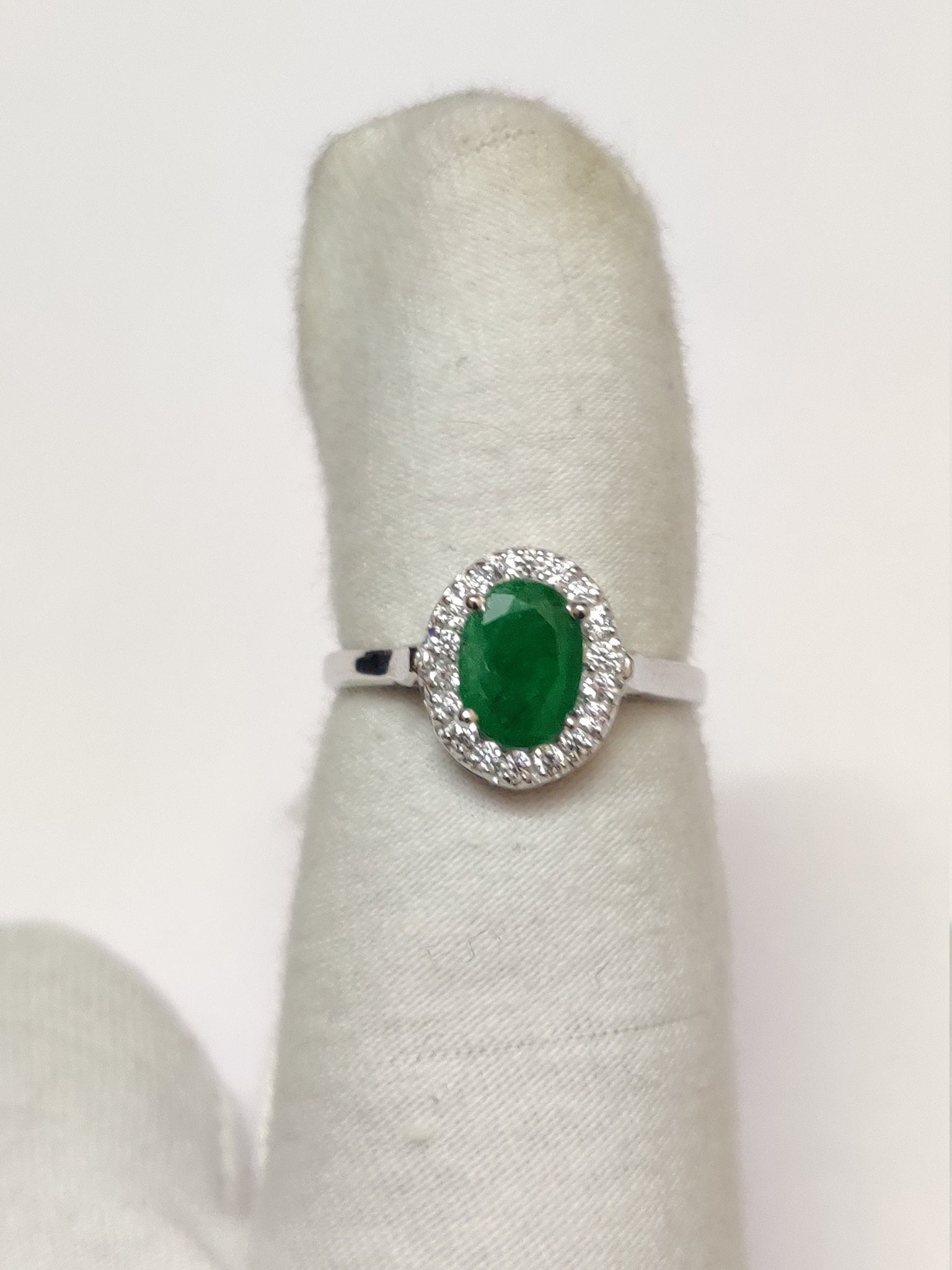 Silver Emerald Ring Natural Emerald Ring Emerald Ring Mens 1.2 Ct High Quality Emerald Cluster Ring May Birthstone Ring