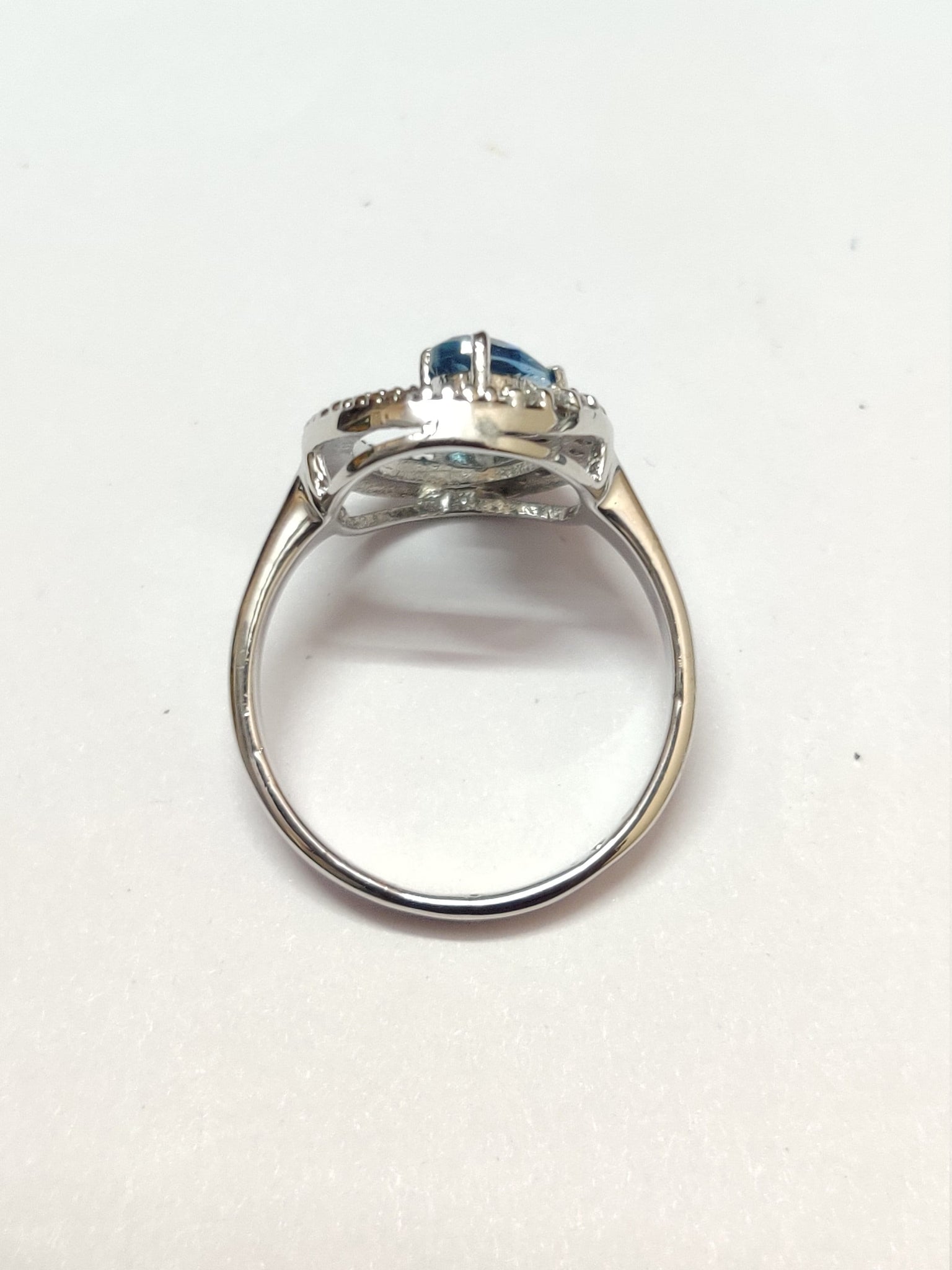 London Blue Topaz Ring Silver Blue Topaz Ring 0.6 Ct London Blue Topaz Ring Women December Birthstone Ring Vintage Style Blue Topaz Ring