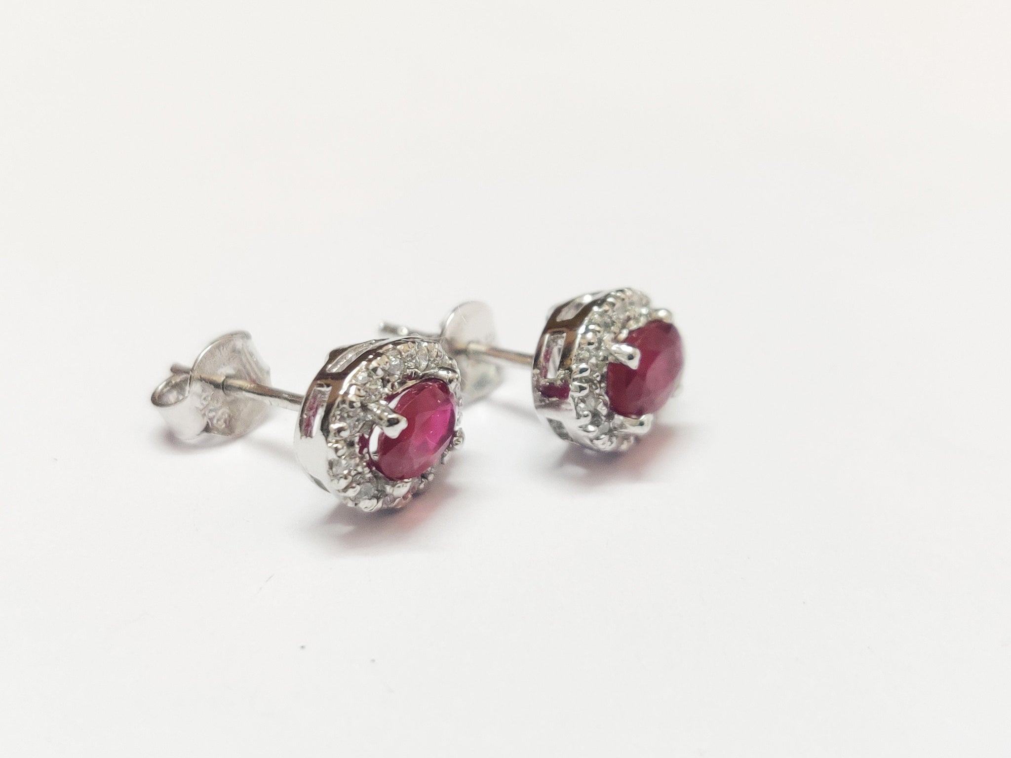 Ruby Stud Earrings 1.2 Ct Ruby Earrings Glass Filled Ruby 4x6 mm Oval Ruby Ear Studs Natural Ruby Ear Studs July Birthstone Ear Studs