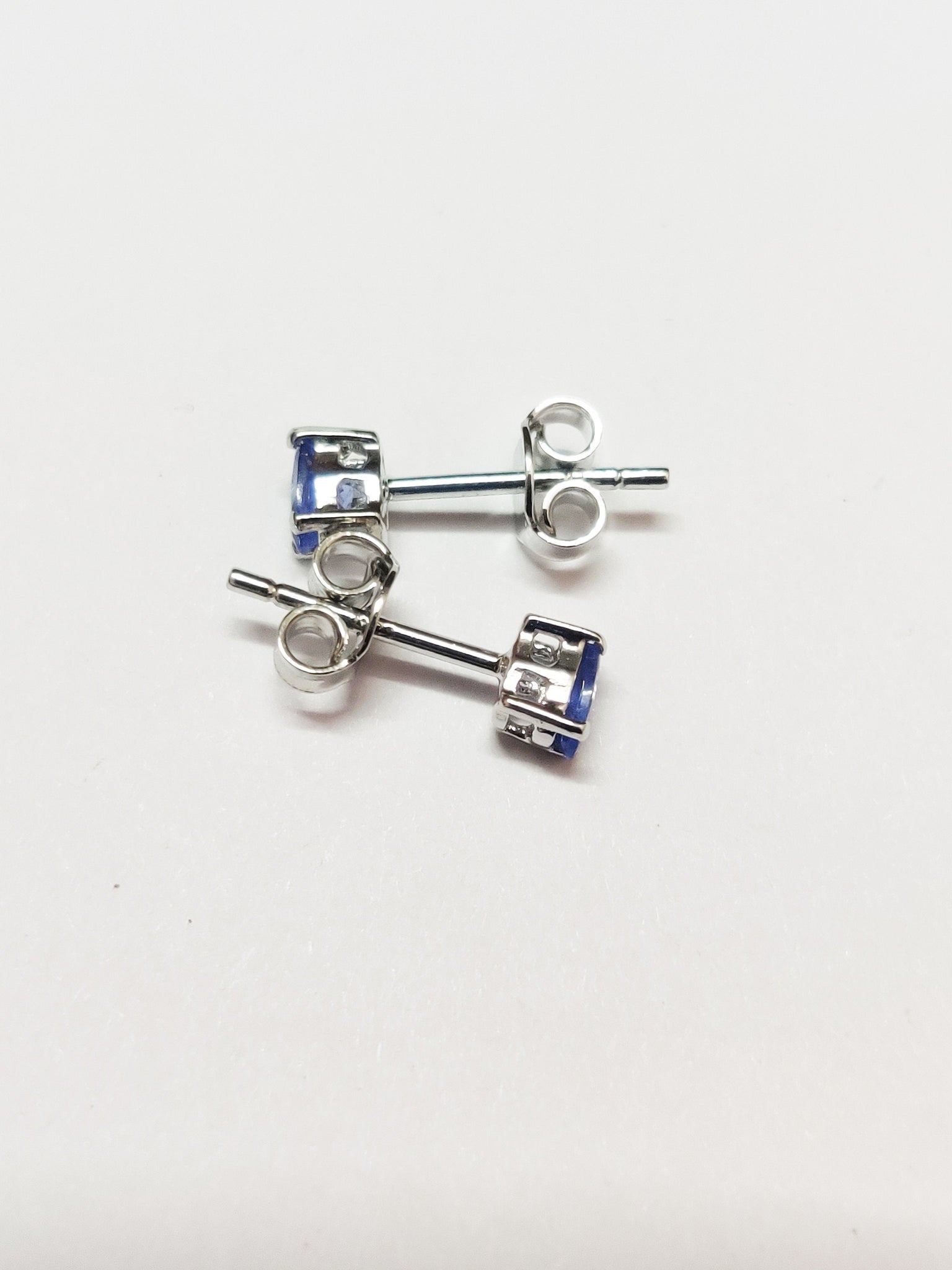 Tanzanite Ear Studs Silver Tanzanite Earrings 0.5 Ct Tanzanite Stud Earrings Minimalist Ear Studs Tiny Ear Studs Silver Tanzanite Jewelry