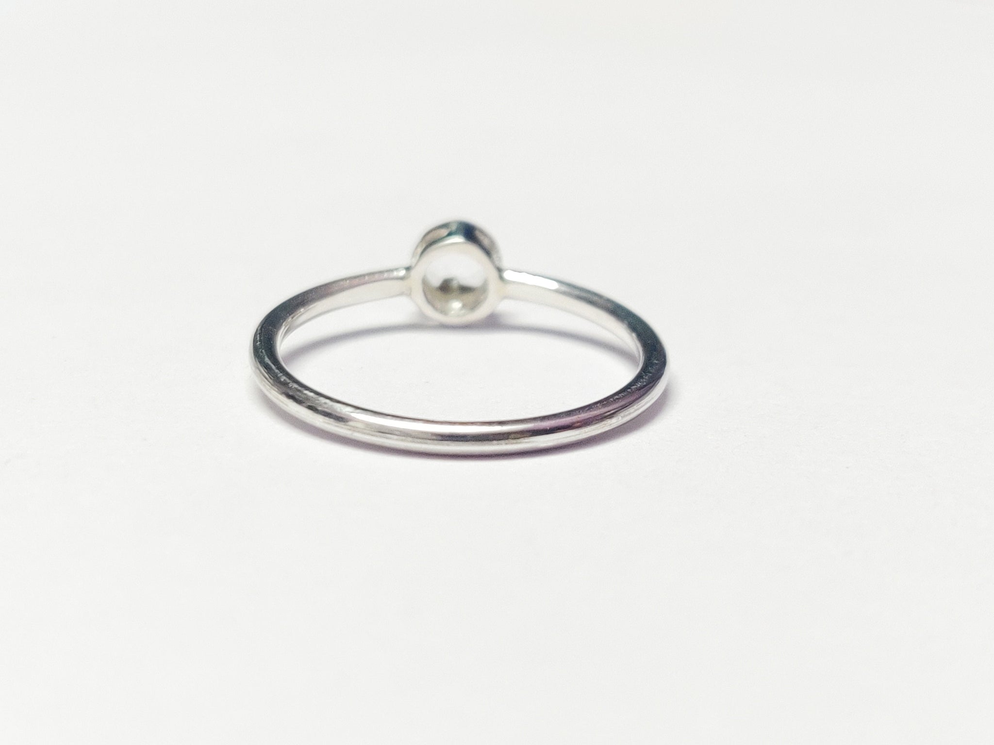 Silver White Topaz Band Natural White Topaz Band 0.2 Ct White Topaz Ring White Topaz Birthstone Ring December Birthstone Ring Promise Ring