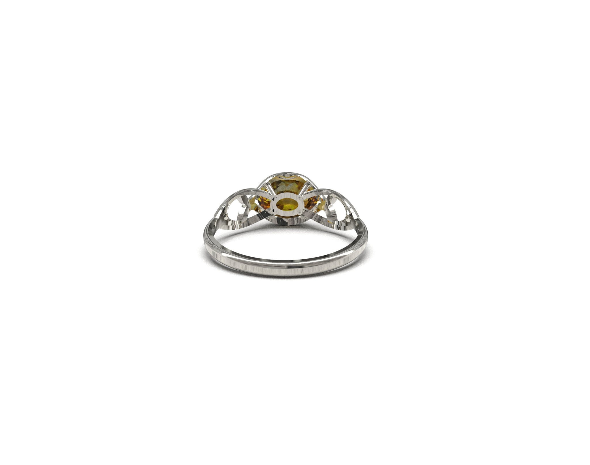 Citrine Ring Handmade Sterling Silver Citrine Ring 1.5 Ct Natural Citrine Ring Yellow Citrine Ring Anniversary Ring Citrine Soltaire Ring