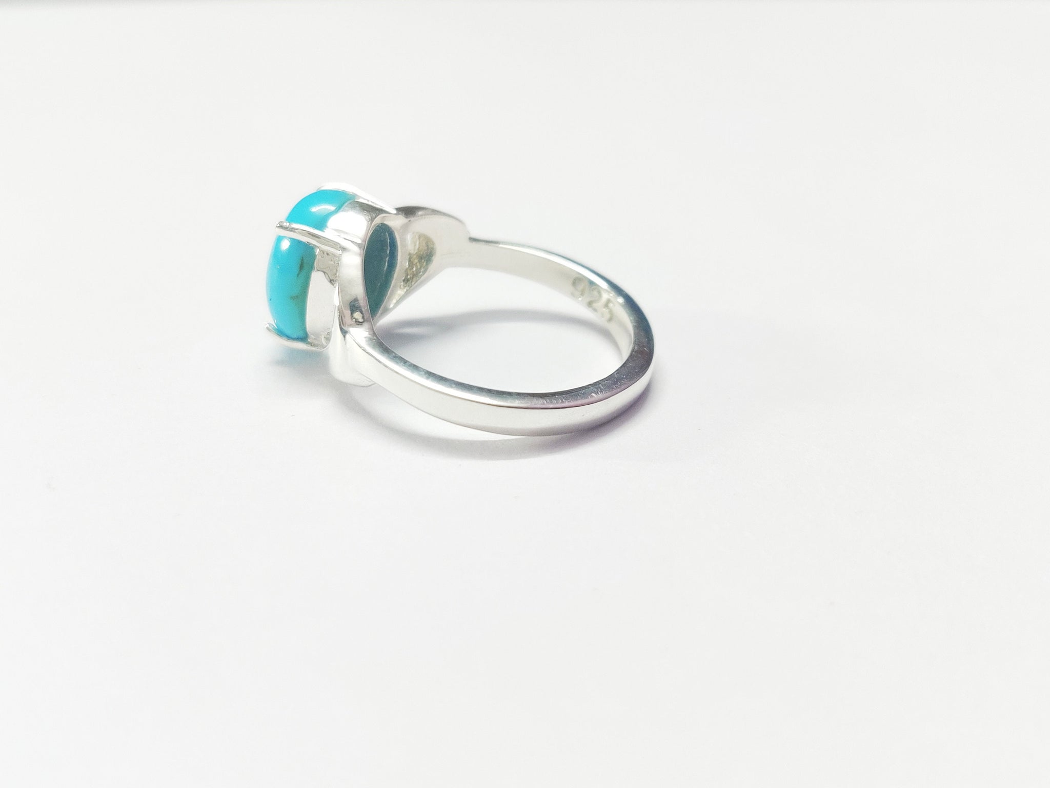 Turquoise Ring Silver Turquoise Band Turquoise Statement Ring Turquoise Cocktail Ring 3.5 Ct Natural Turquoise Ring 9x11 mm Oval Turquoise