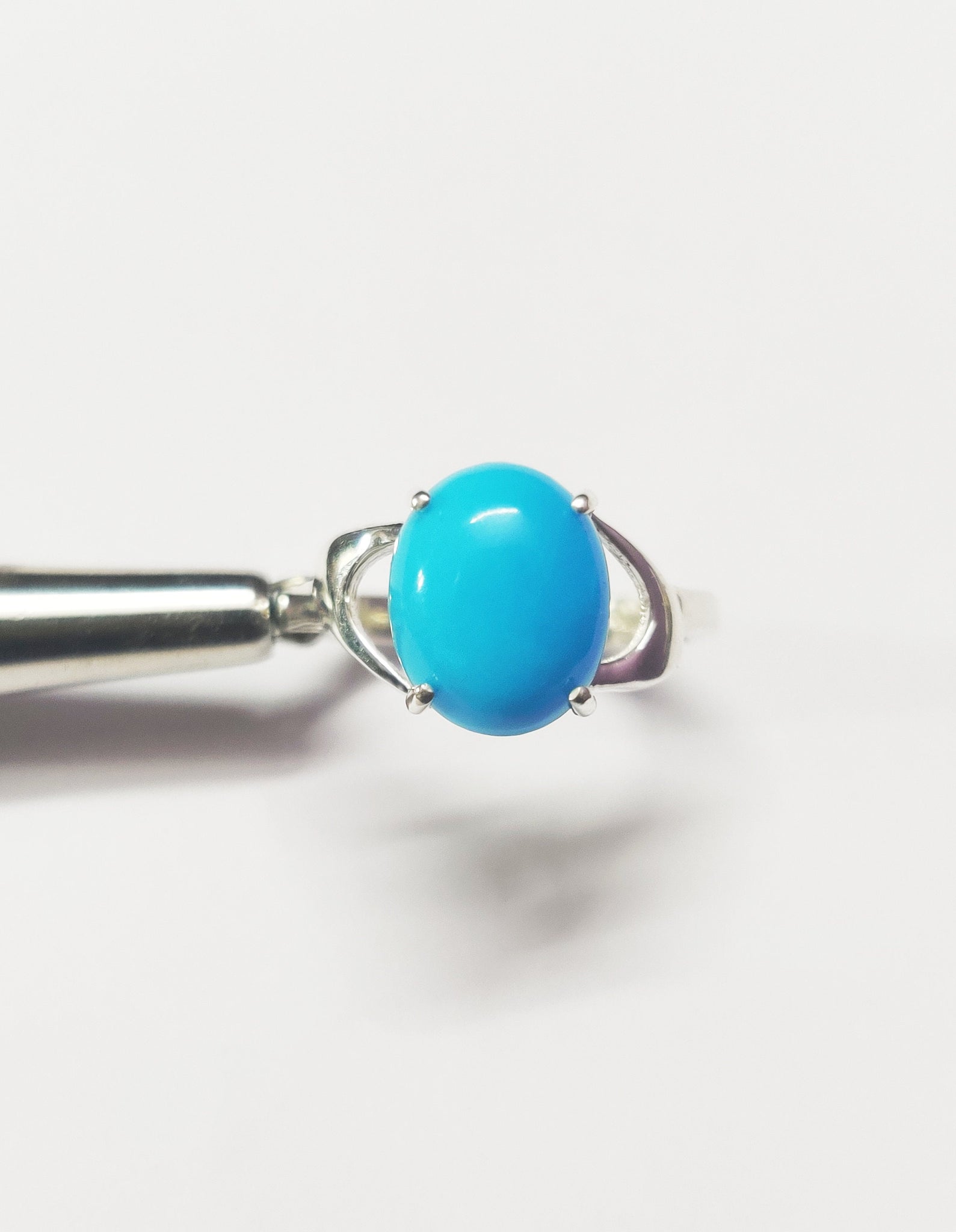 Turquoise Ring Silver Turquoise Band Turquoise Statement Ring Turquoise Cocktail Ring 3.5 Ct Natural Turquoise Ring 9x11 mm Oval Turquoise