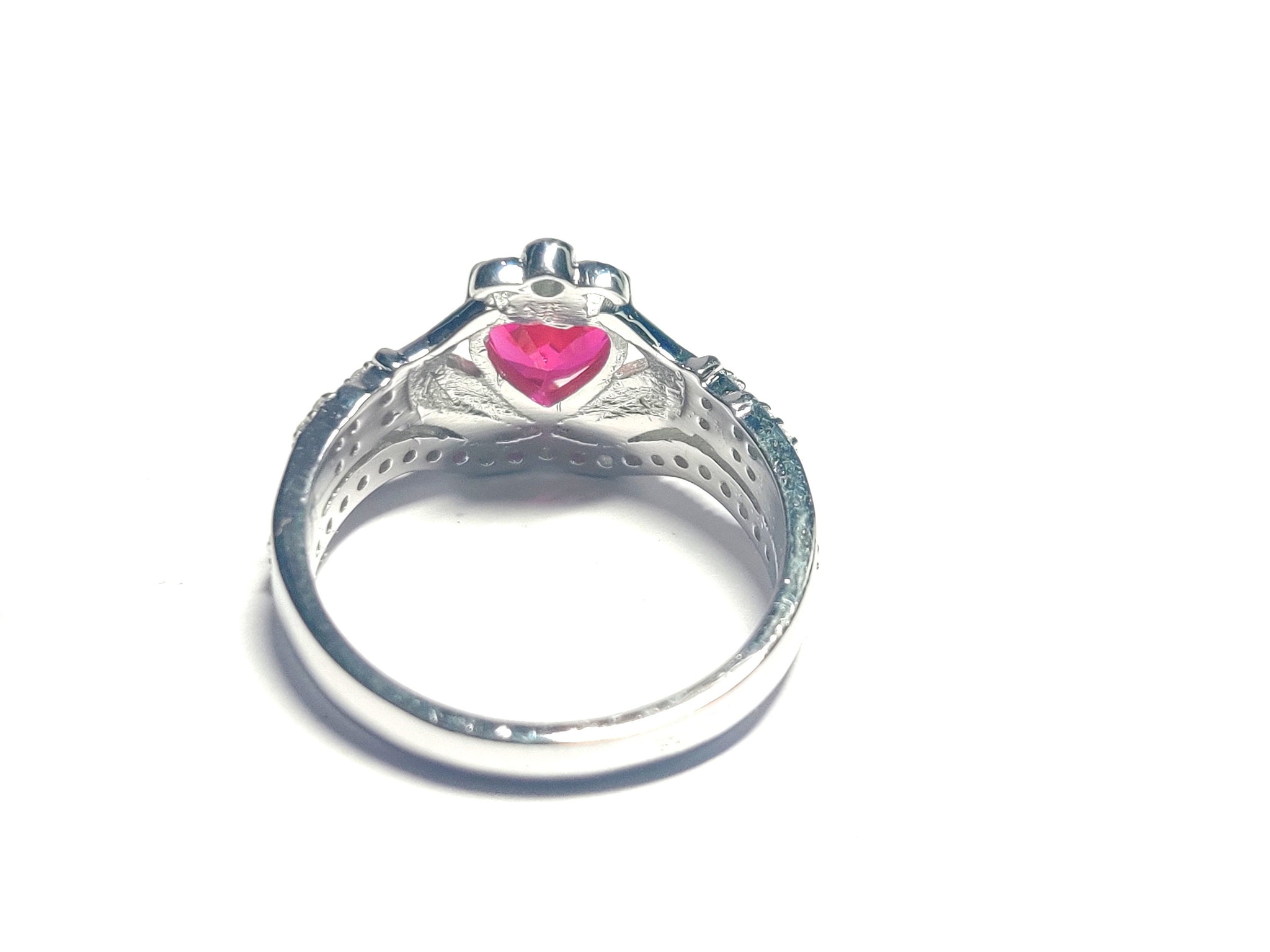 Claddagh Ring Silver Claddagh Ring Pink Heart Claddagh Ring Silver Irish Claddagh Ring Crown Ring Silver Celtic Ring Irish Promise Ring