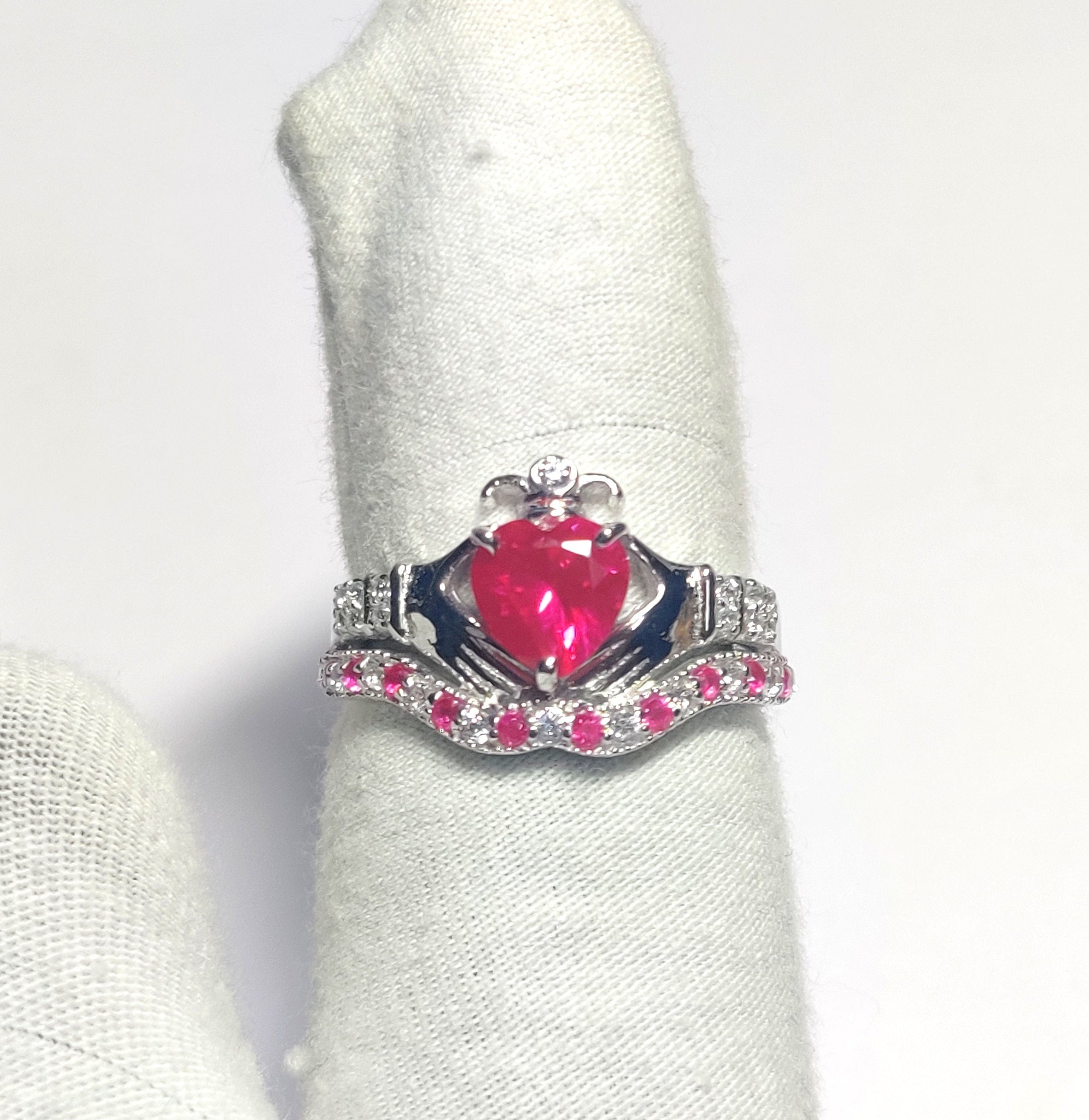 Claddagh Ring Silver Claddagh Ring Pink Heart Claddagh Ring Silver Irish Claddagh Ring Crown Ring Silver Celtic Ring Irish Promise Ring