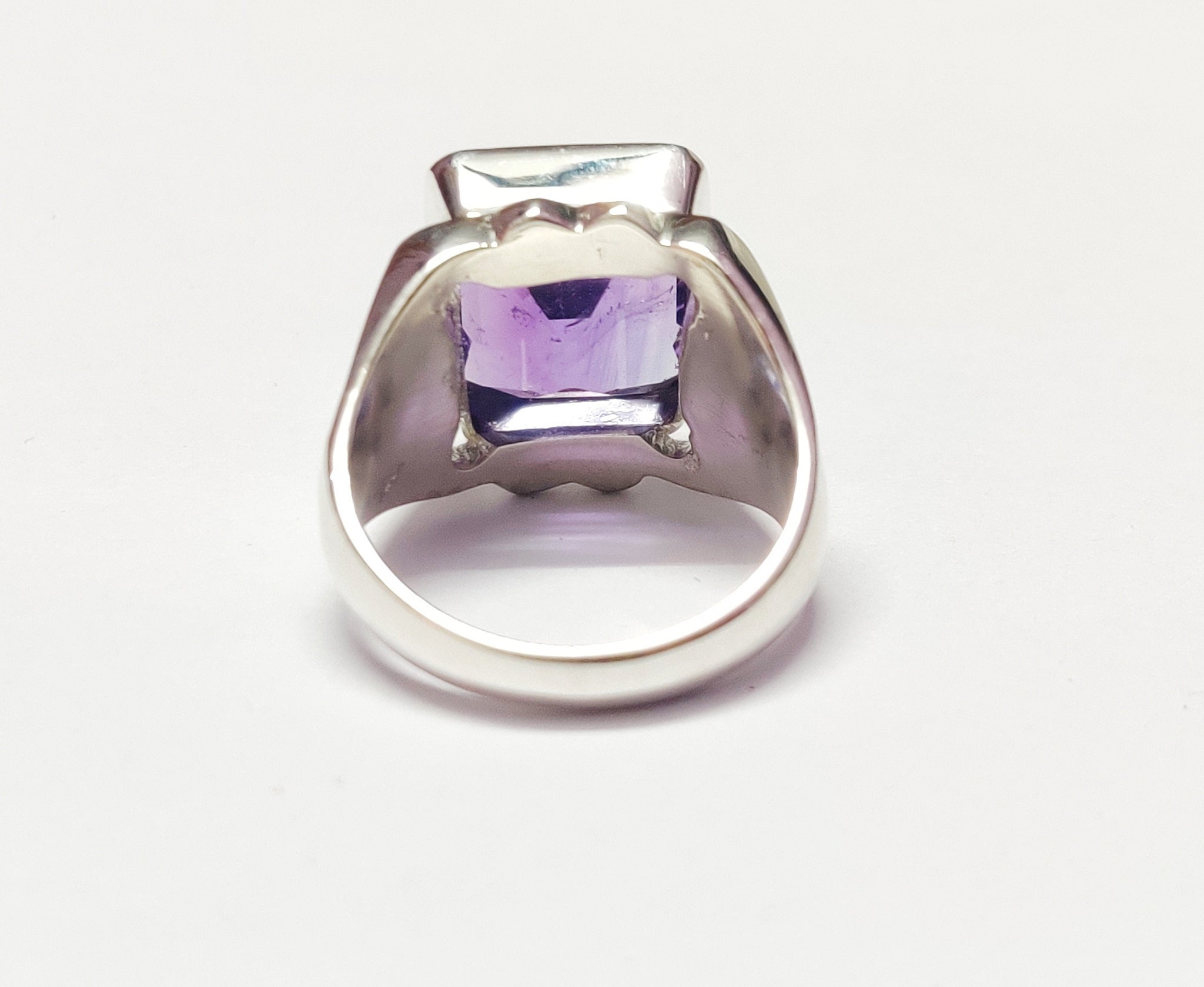 Amethyst Ring Men 10 Ct Amethyst Band Men 925 Sterling Silver Amethyst Handmade Ring Vintage Amethyst Ring Handmade Amethyst Ring Men