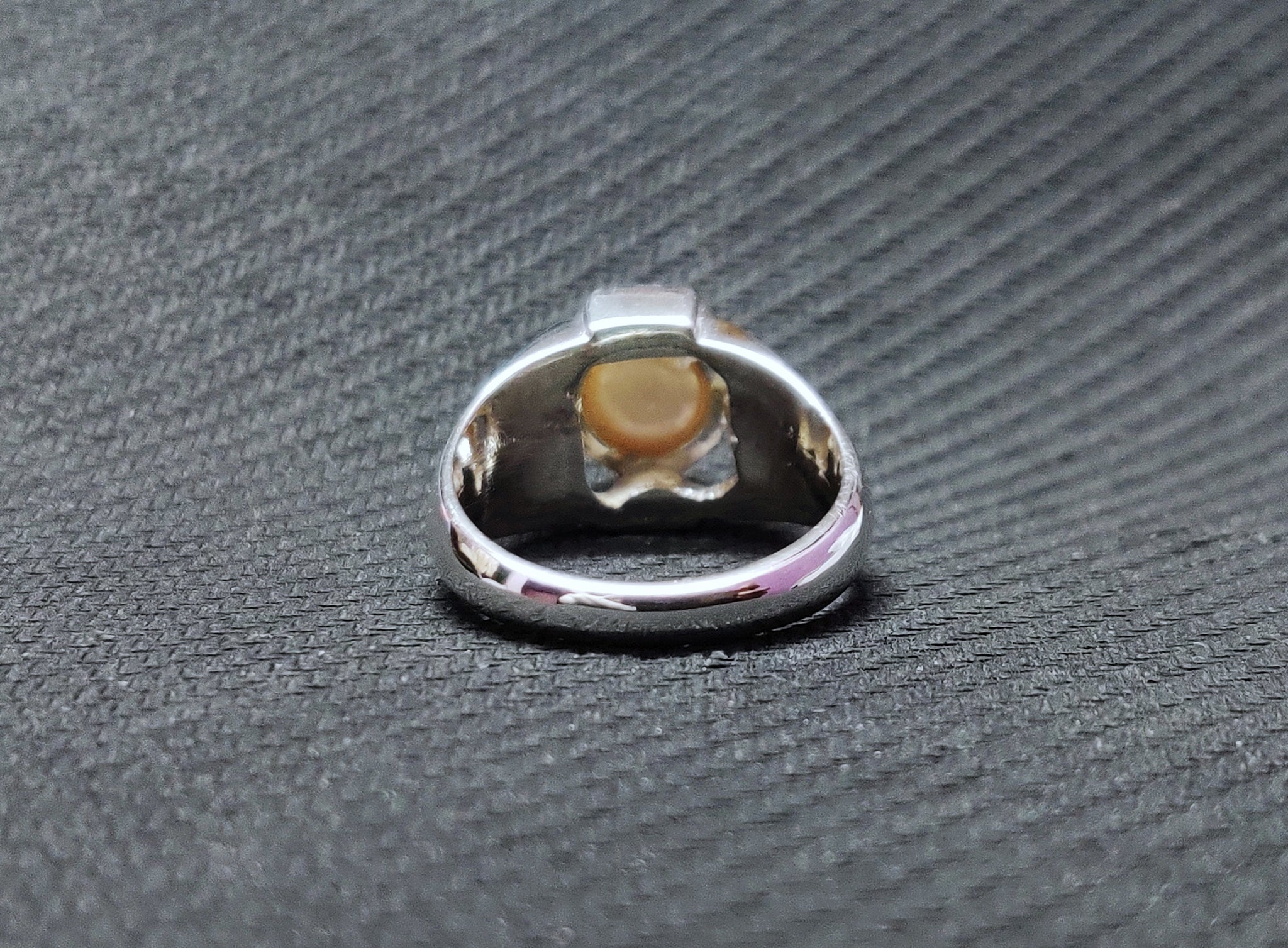 925 Silver Pearl Ring Men 9 mm Round Pearl Band Mens Pearl Ring Synthetic Pearl Ring For Men Heavy Silver Pearl Ring
