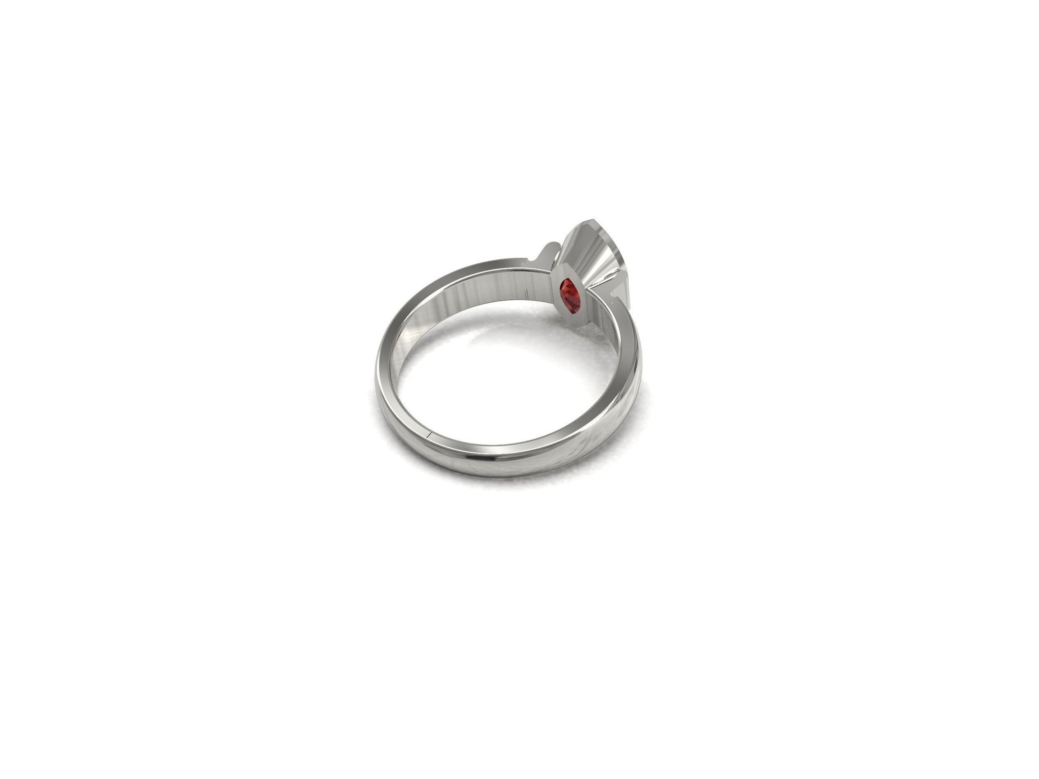 Natural Garnet Band Red Garnet Ring 5x10 Marquees 0.9 Ct Garnet Anniversary Band Natural Garnet Promise Ring January Birthstone Ring