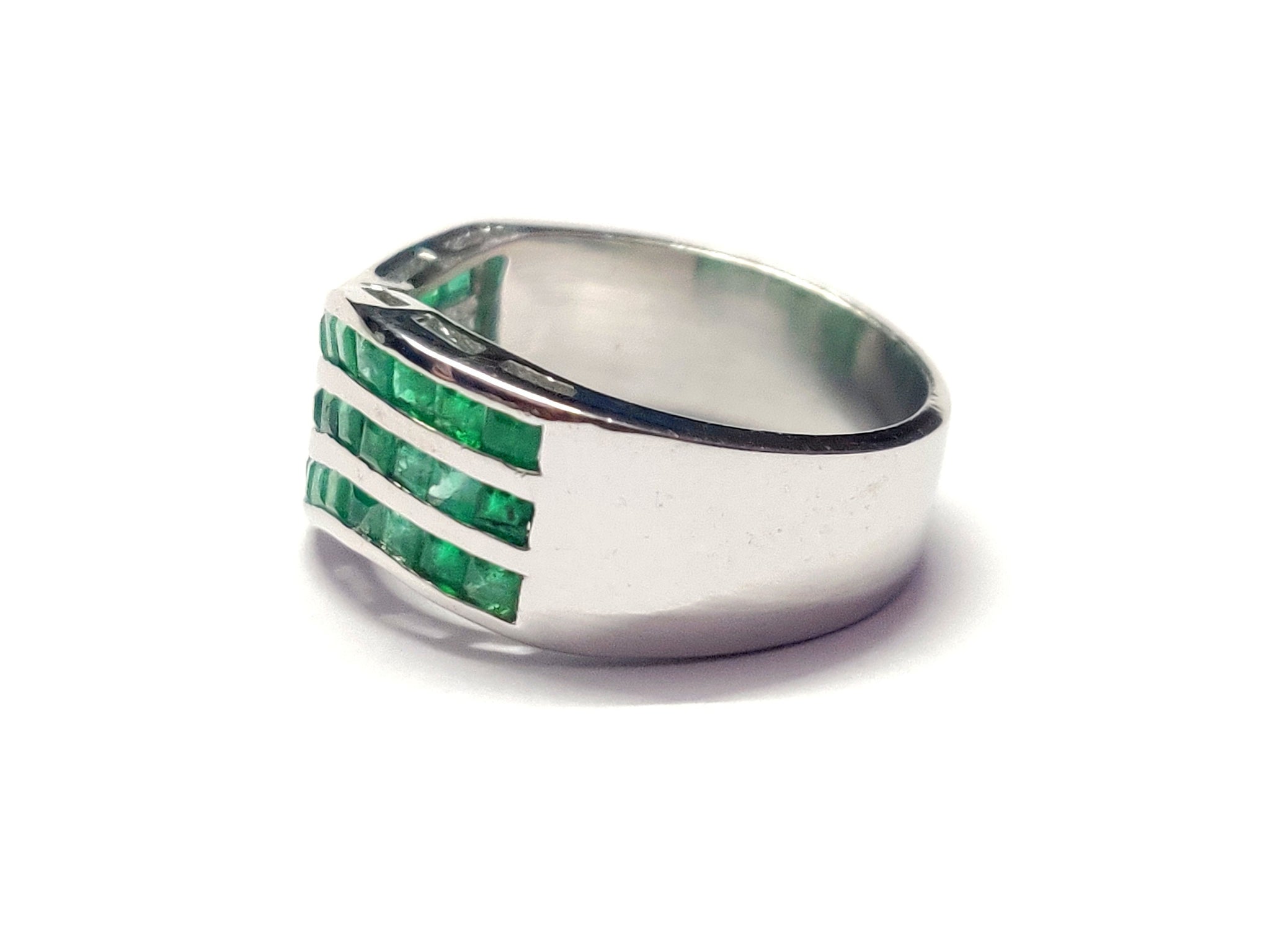 Emerald Ring Mens Emerald Ring 3 Ct Emerald Mens Ring 925 Silver Natural Emerald Band For Men Fathers Day For Him Personalized Ring For Him