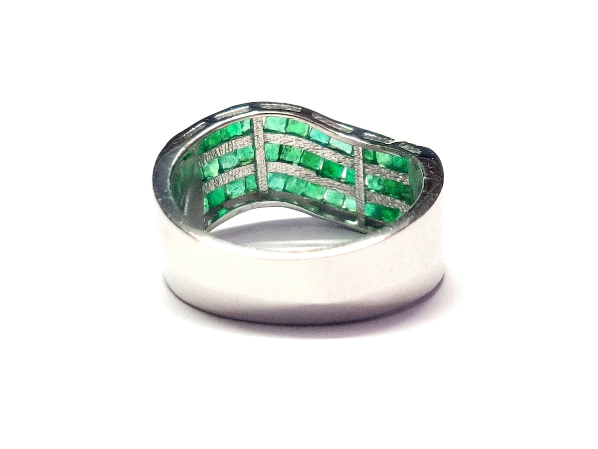 Emerald Ring Mens Emerald Ring 3 Ct Emerald Mens Ring 925 Silver Natural Emerald Band For Men Fathers Day For Him Personalized Ring For Him