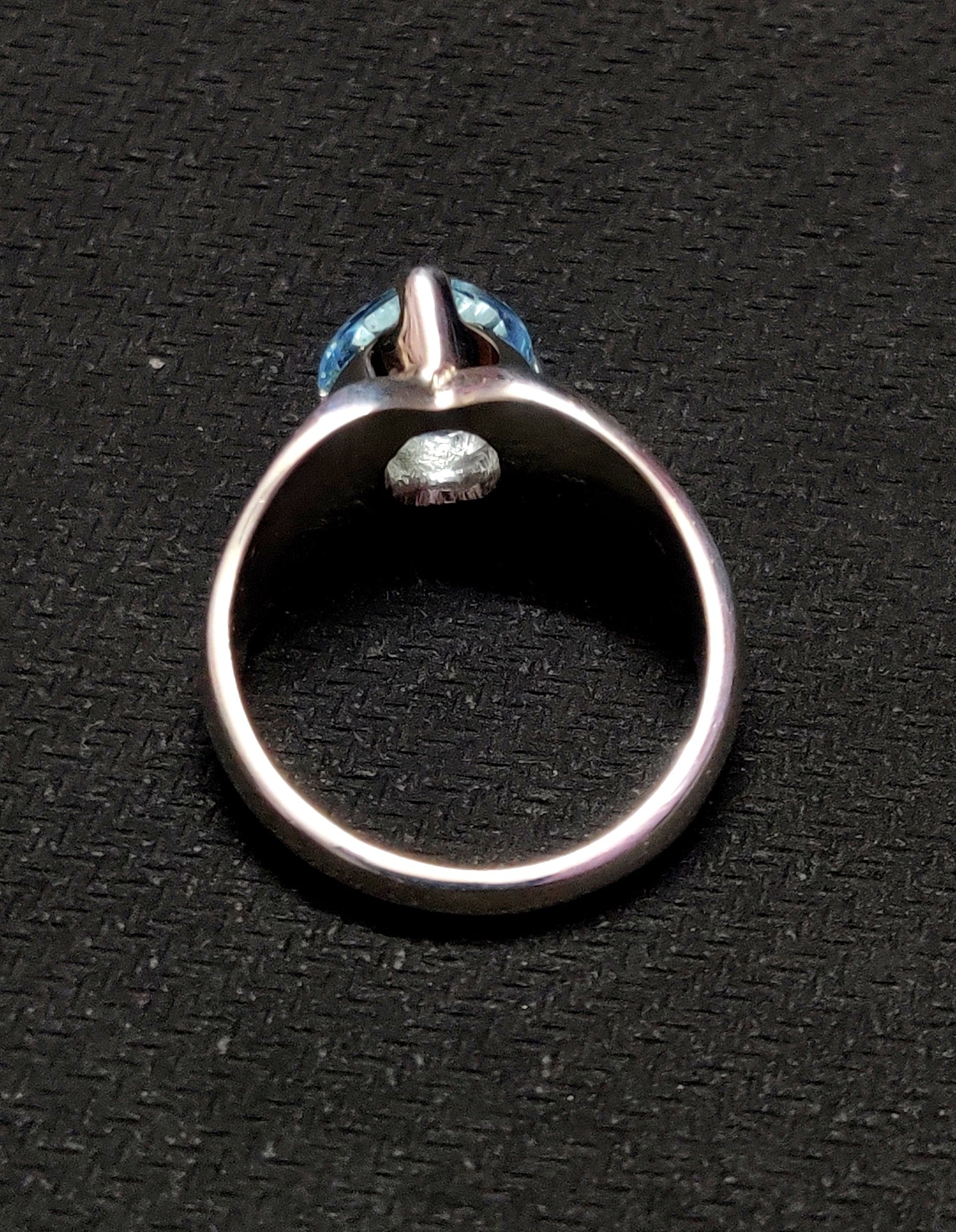 925 Silver Blue Topaz Statement Ring 5 Ct Blue Topaz Band 10 mm Trillion Cut Blue Topaz Band Handmade Blue Topaz Ring Gemstone Ring