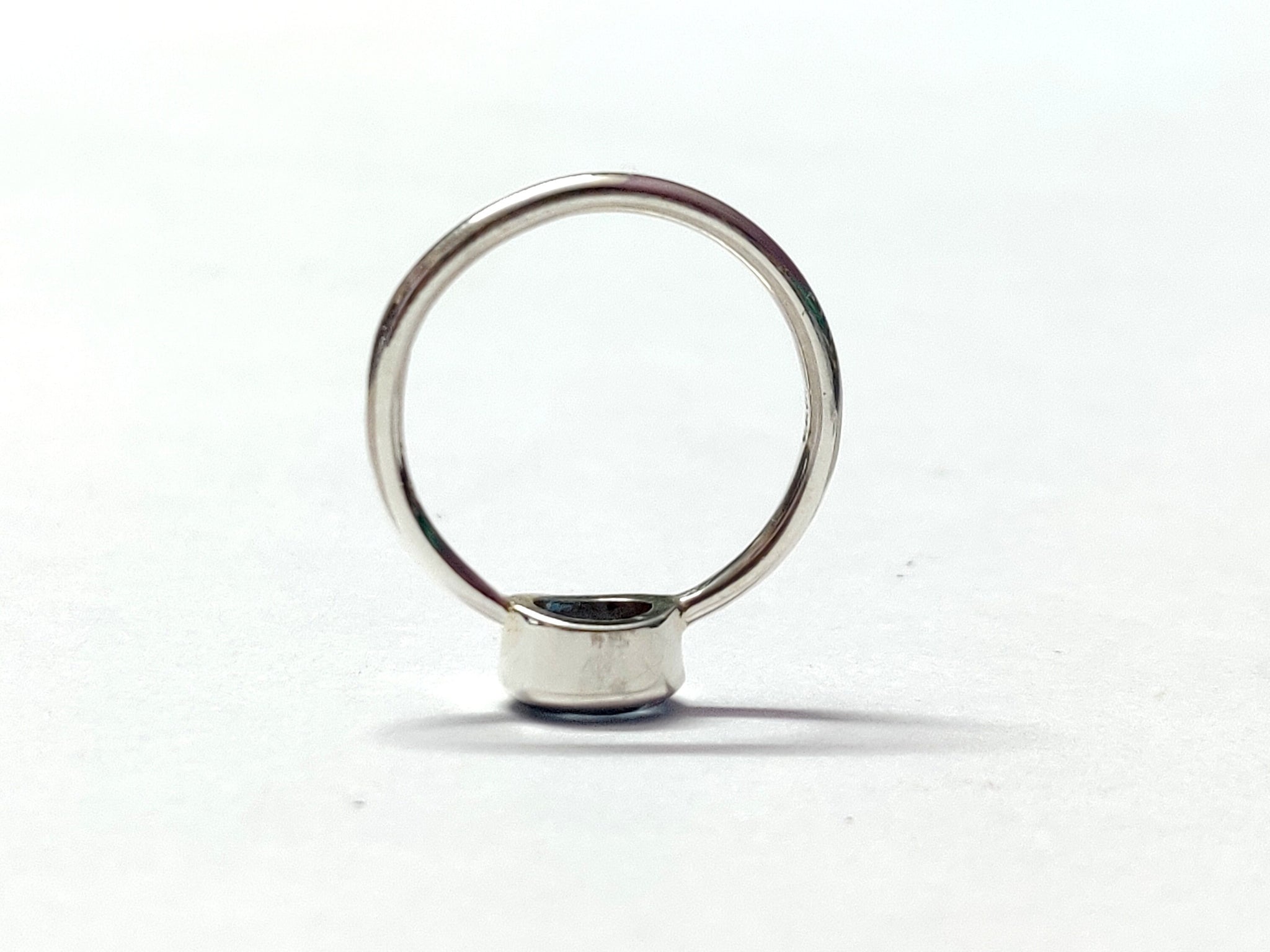 Blue Topaz Stacking Ring Swiss Blue Topaz Minimalist Ring 5x7 mm Oval 1 Ct Blue Topaz Band December Birthstone Ring Blue Topaz Dainty Ring