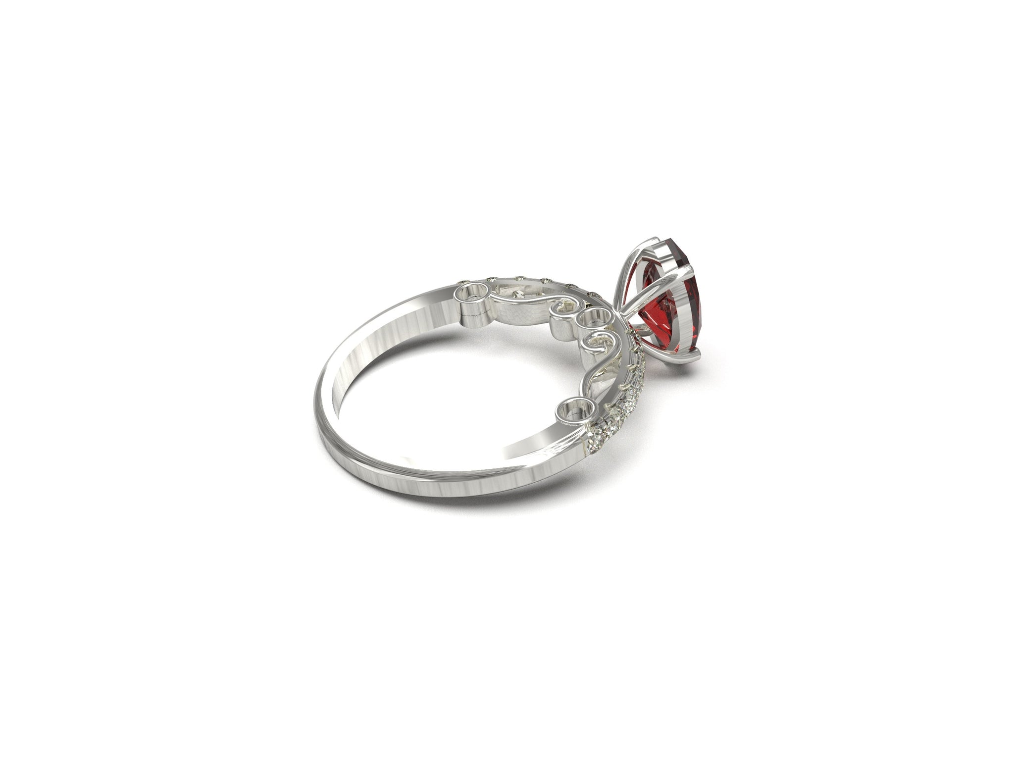 Silver Garnet Band Red Garnet Ring 5x10 Marquees 0.9 Ct Garnet Anniversary Band Natural Garnet Promise Ring January Birthstone Ring