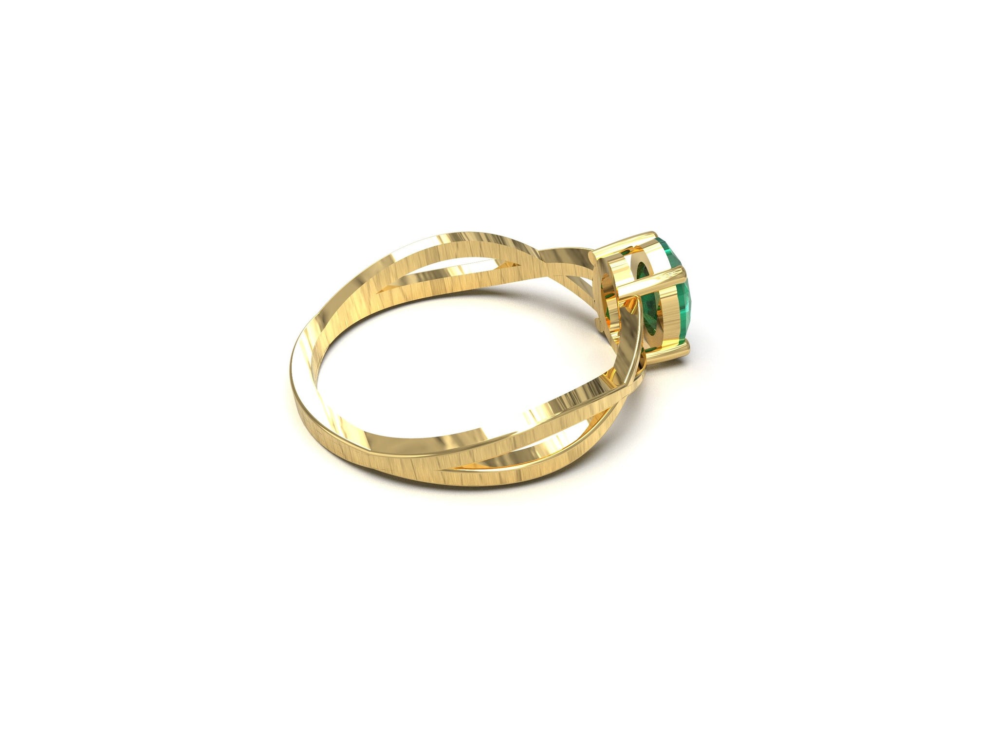 Emerald Engagement Ring 0.9 Ct Emerald Wedding Ring Oval Cut Emerald Promise Ring 14K Gold Emerald Anniversary Ring