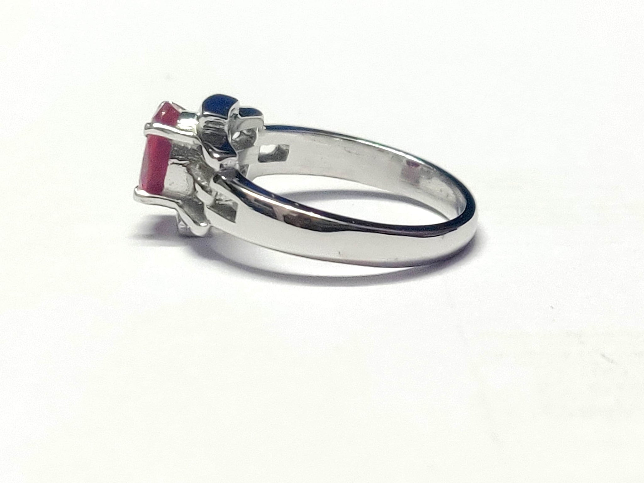 Natural Ruby Promise Ring July Birthstone Ring 5x7 mm Oval 1 Ct Ruby Engagement Ring Sterling Silver Ruby Band Oval Cut Ruby Gift For Her