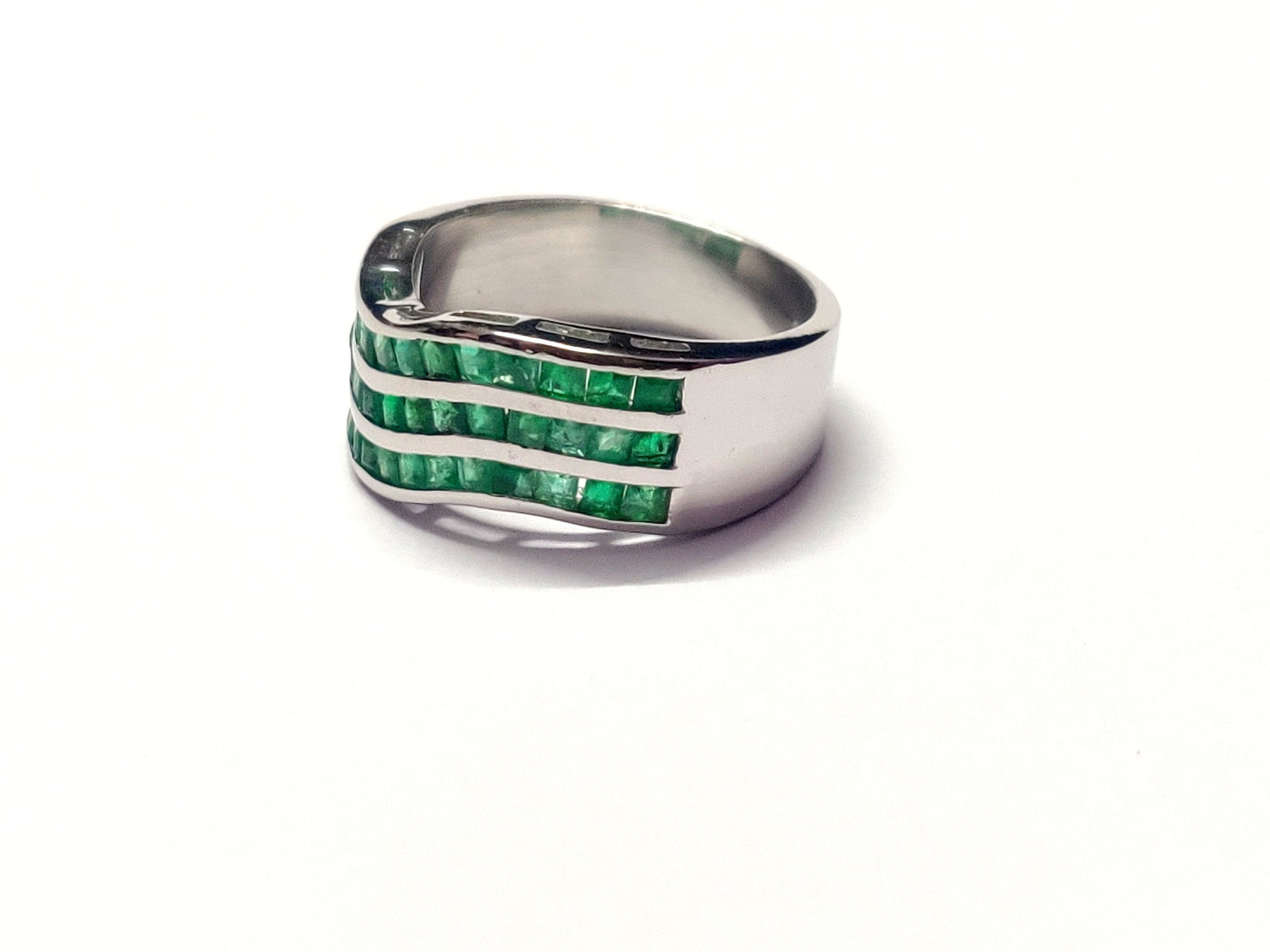 Emerald Ring Mens Emerald Ring 3 Ct Emerald Mens Ring 925 Silver Natural Emerald Band For Men Fathers Day For Him Personalized Ring For Him