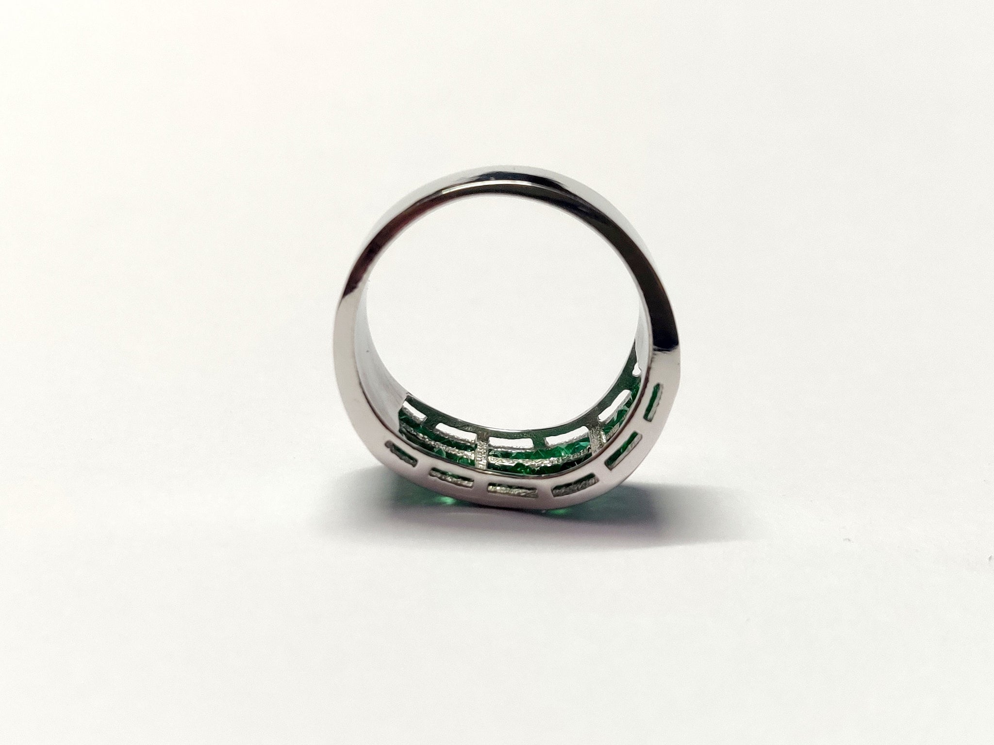 Emerald Ring Mens Emerald Ring 3 Ct Emerald Mens Ring 925 Silver Natural Emerald Band For Men Fathers Day For Him Personalized Ring For Him