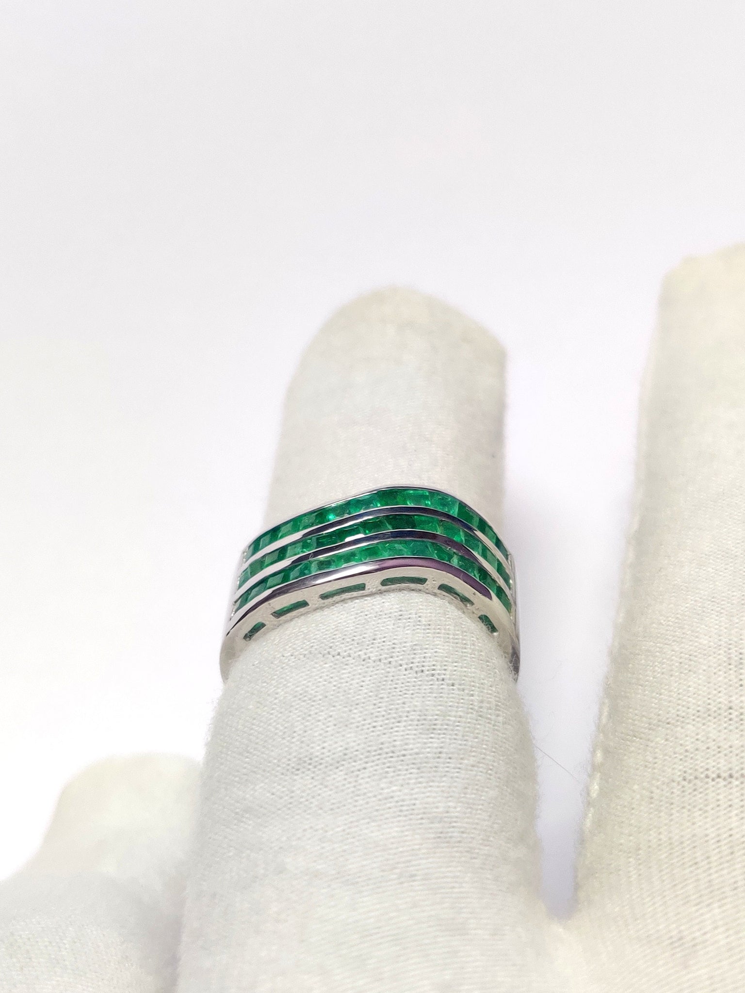Emerald Ring Mens Emerald Ring 3 Ct Emerald Mens Ring 925 Silver Natural Emerald Band For Men Fathers Day For Him Personalized Ring For Him