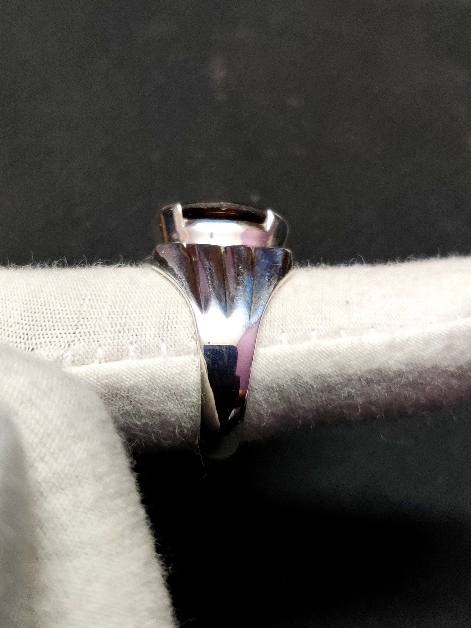 Smoky Quartz Men Ring Brown Smoky Men Ring 10x14 mm Oval 5 Ct Smoky Quartz Statement Ring Heavy Silver Gemstone Men's Ring  Gift For Him