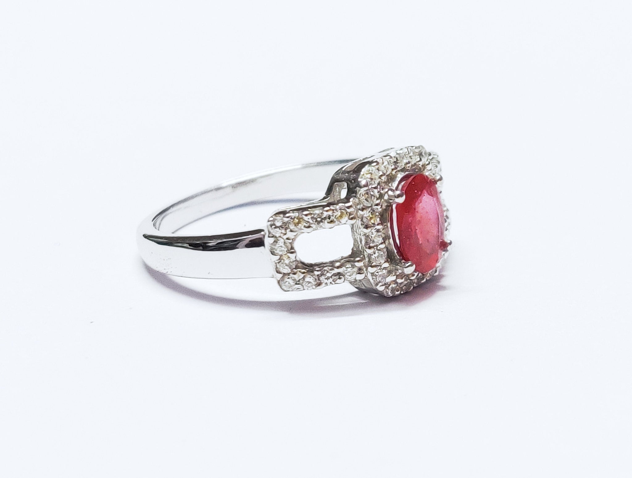 Ruby Promise Ring Natural Ruby Solitaire Ring 5x7 mm Oval 1 ct Ruby Engagement Ring Ruby Wedding Ring Silver Ruby Band Ruby Solitaire Ring