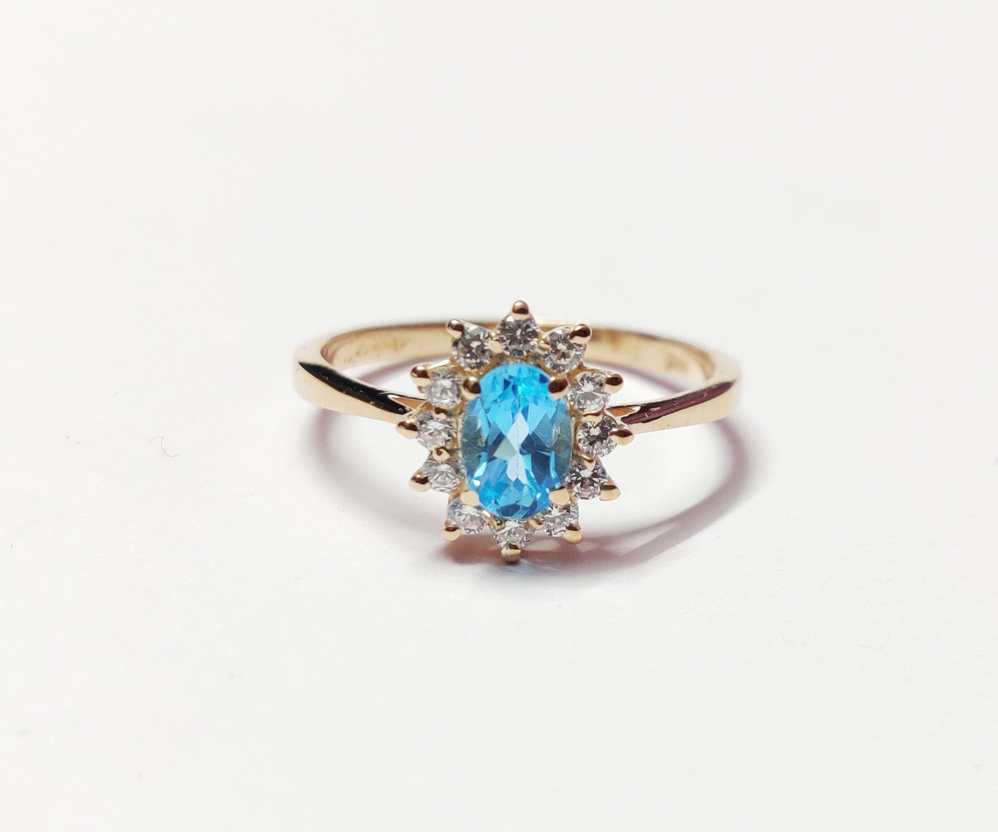 Blue Topaz Engagement Ring Natural Blue Topaz Solitaire Ring 1 Ct Swiss Blue Topaz Wedding Band 925 Sterling Silver Blue Topaz Ring