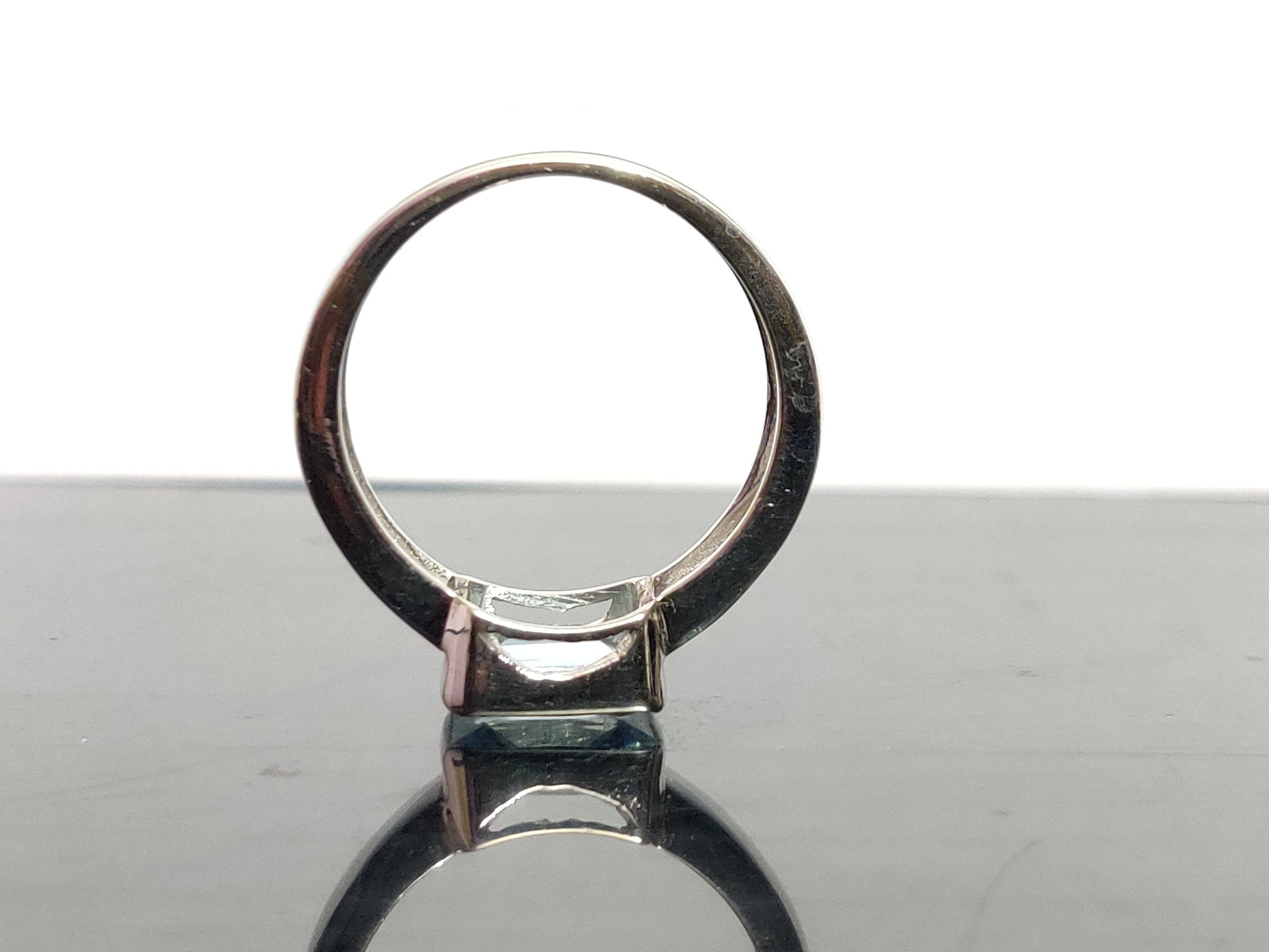 Blue Topaz Statement Ring 8x10 mm Octagon Blue Topaz Cocktail Ring Heavy Silver Blue Topaz Men Ring Large Blue Topaz Ring Men Natural Topaz