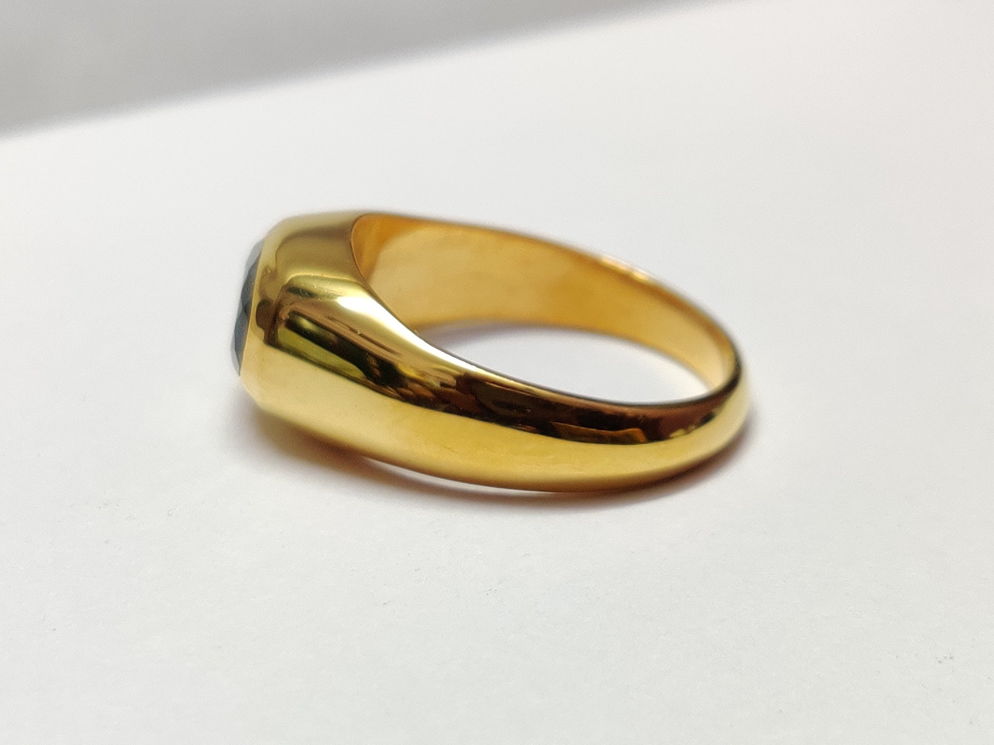 Heavy Solid Blue Topaz Men Ring High Quality London Blue Topaz 7x9 mm Oval 2 Ct Blue Topaz Sterling Silver , 14K, 18K London Topaz Men Ring