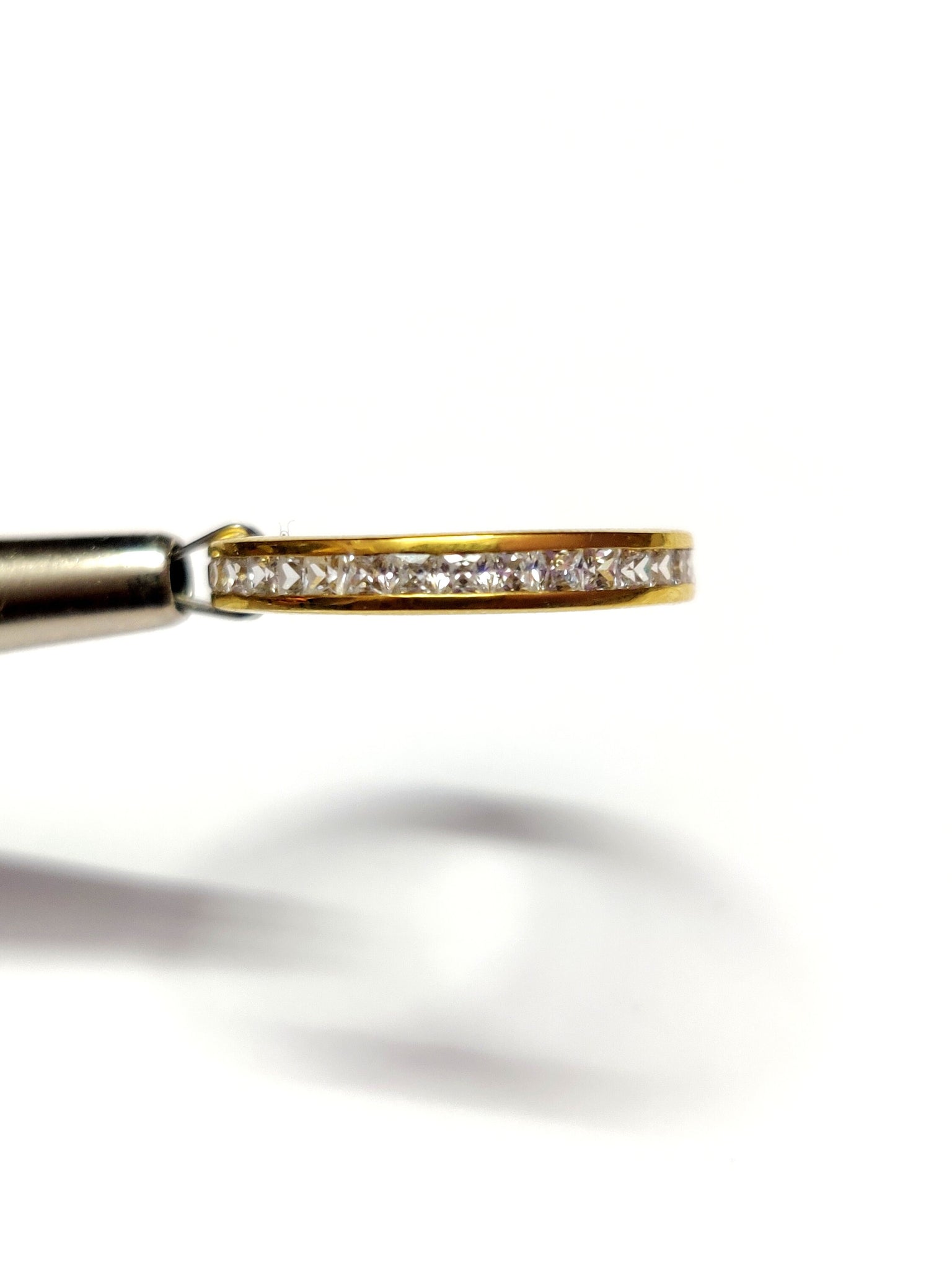 Handmade Eternity Ring Sterling Silver Engagement Eternity Ring Cubic Zircon Eternity Band Gold Micron Plating Eternity Ring