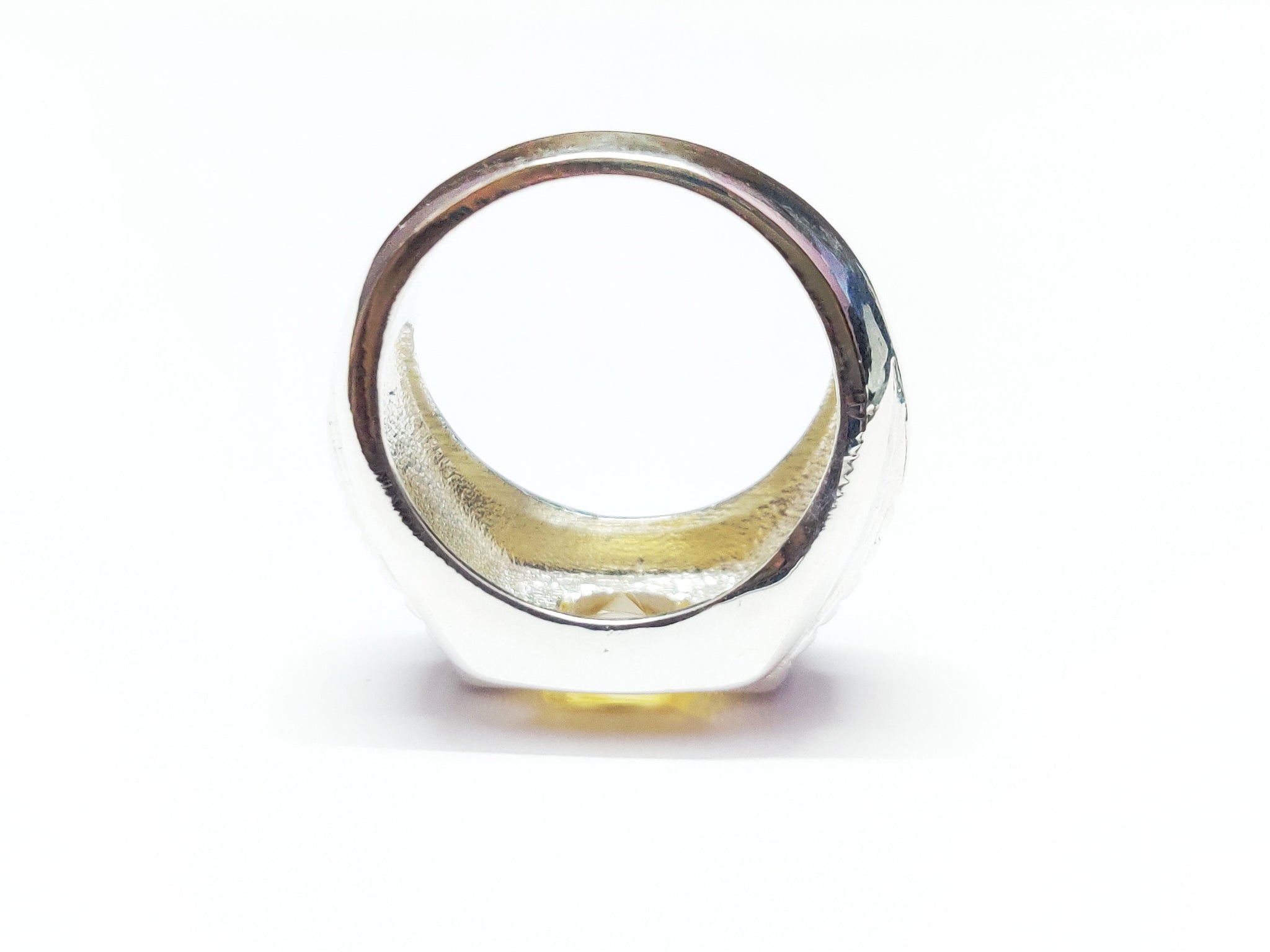 Silver Citrine Men Ring Diamond Ring Yellow Citrine Men Ring Heavy Silver Men Ring Citrine  Diamond Accents 925 Sterling Silver Citrine Ring