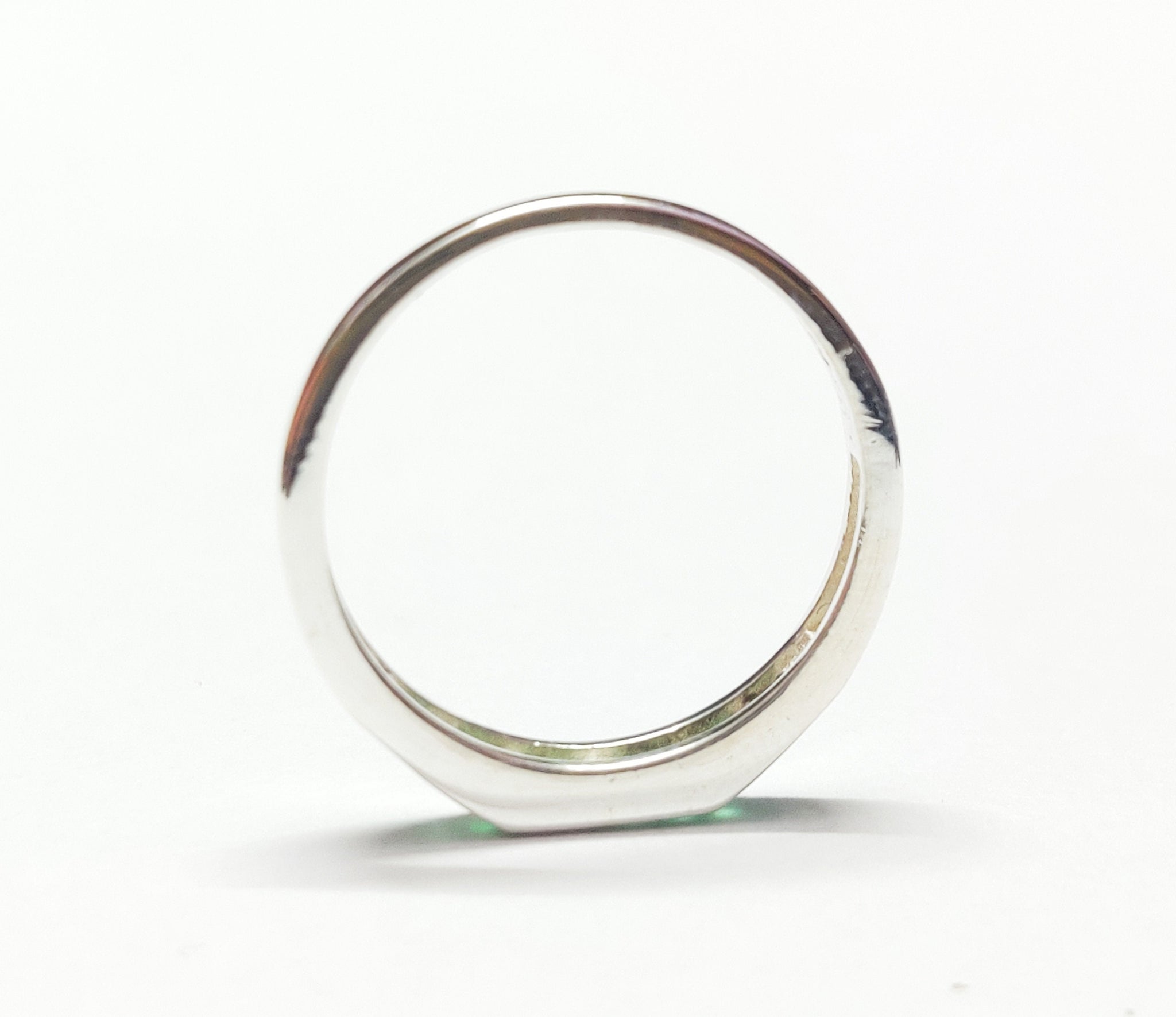 Emerald Stacking Ring Emerald Minimalist Ring Sterling Silver Emerald Stackable Band Emerald Men Ring 0.6Ct Emerald Band May Birthstone Ring