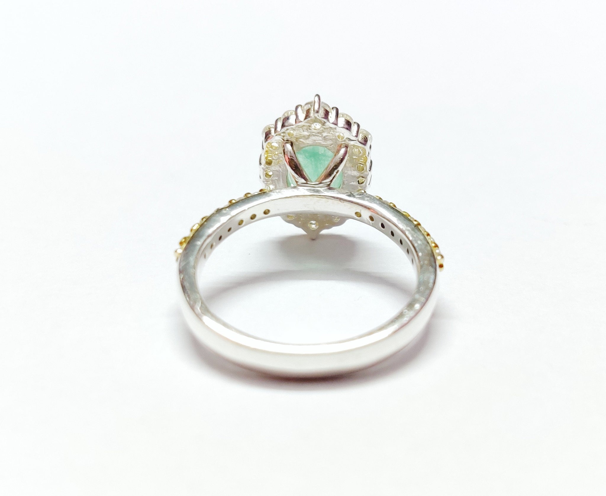 Emerald Engagement Ring 6x8 mm Oval 1.5 Ct Emerald Engagement Band Natural Emerald Wedding Ring Sterling Silver Emerald Engagement Ring